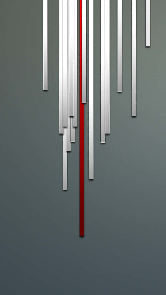 red line, gray background, silver, SD Phone Wallpaper