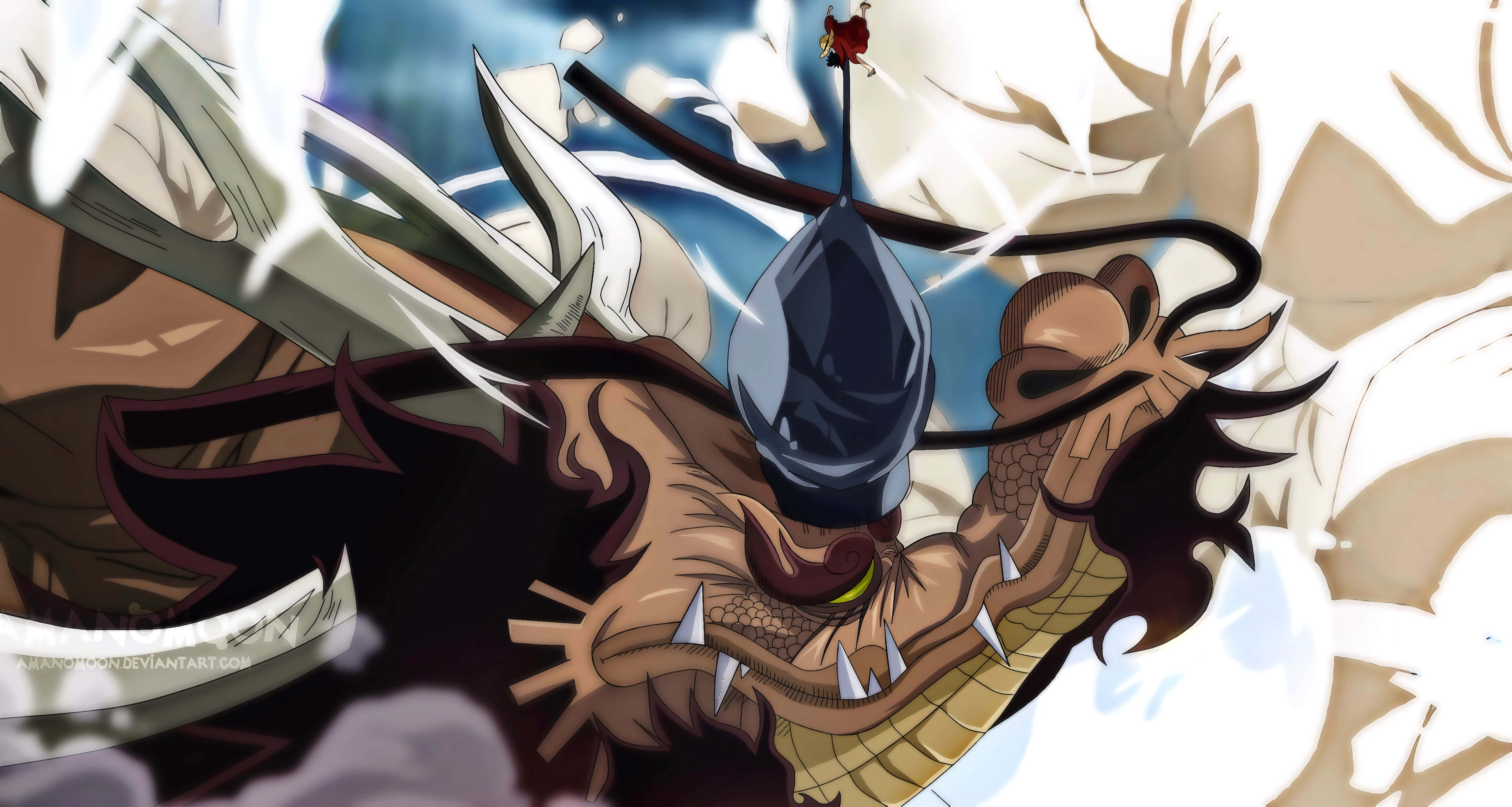 One Piece, dragon, spiked armor, 5K Desktop Wallpaper