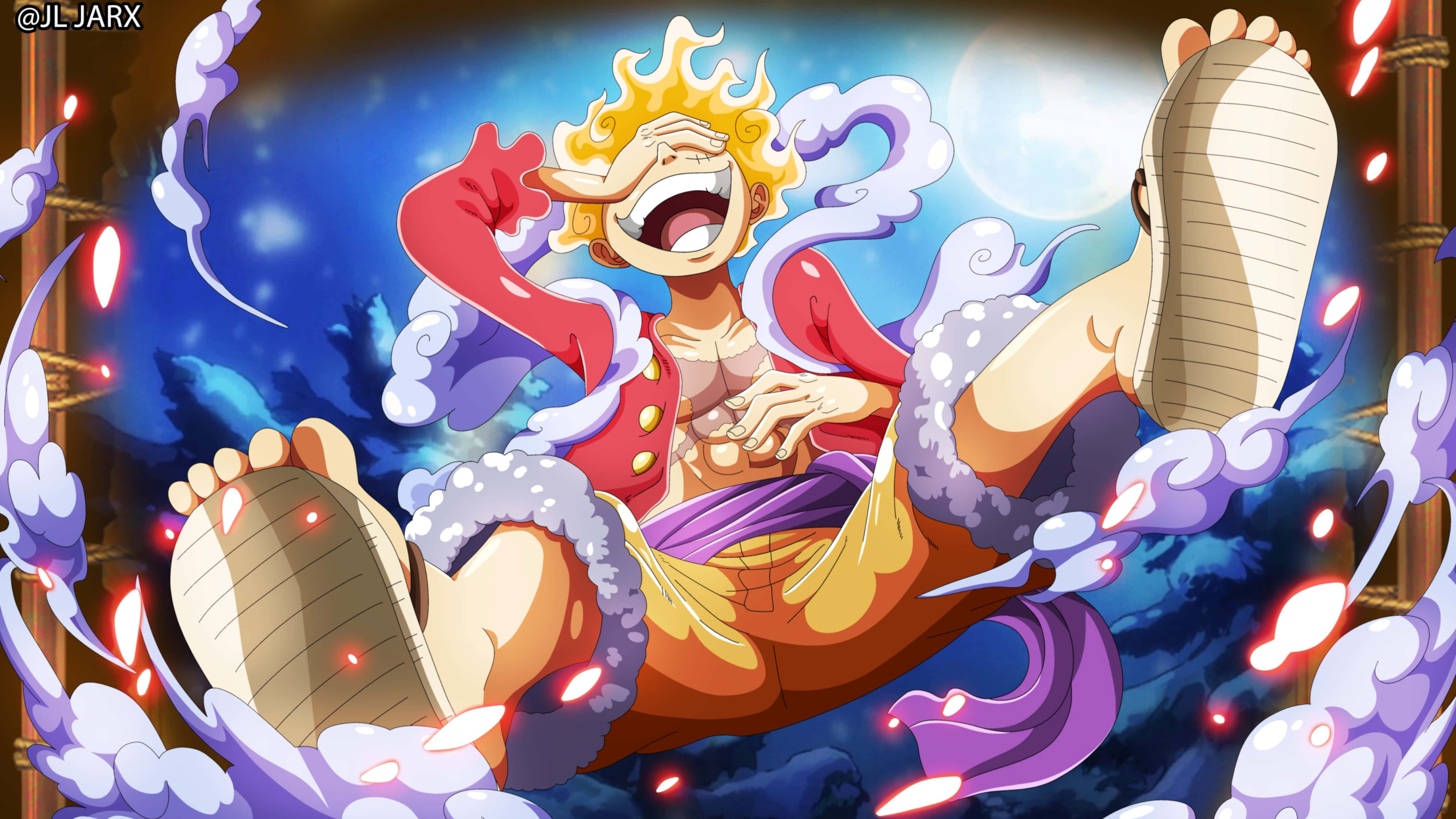 One Piece, 5K, spiky blonde hair, 5K Desktop Wallpaper