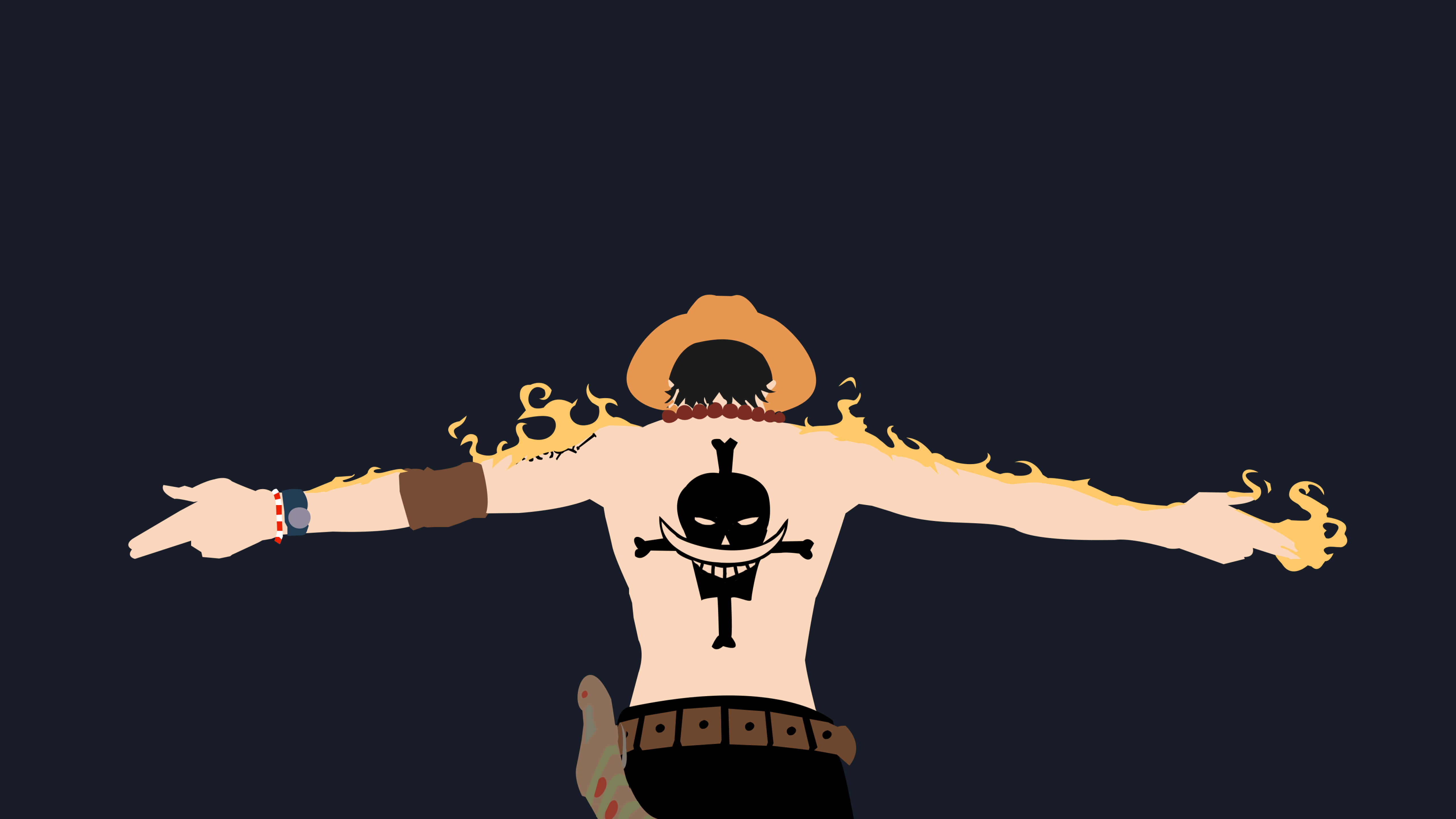 One Piece, straw hat, skull tattoo, 5K Desktop Wallpaper