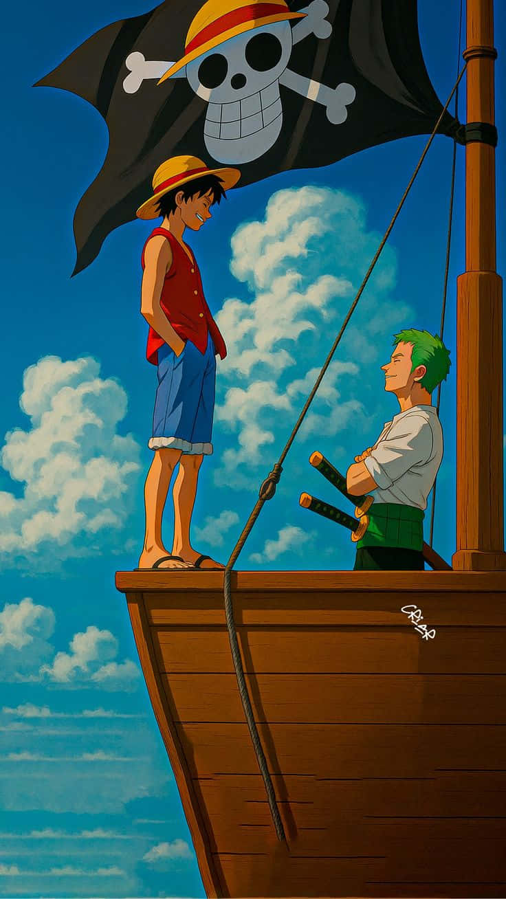 One Piece, anime pirates, ship's bow, HD Phone Wallpaper