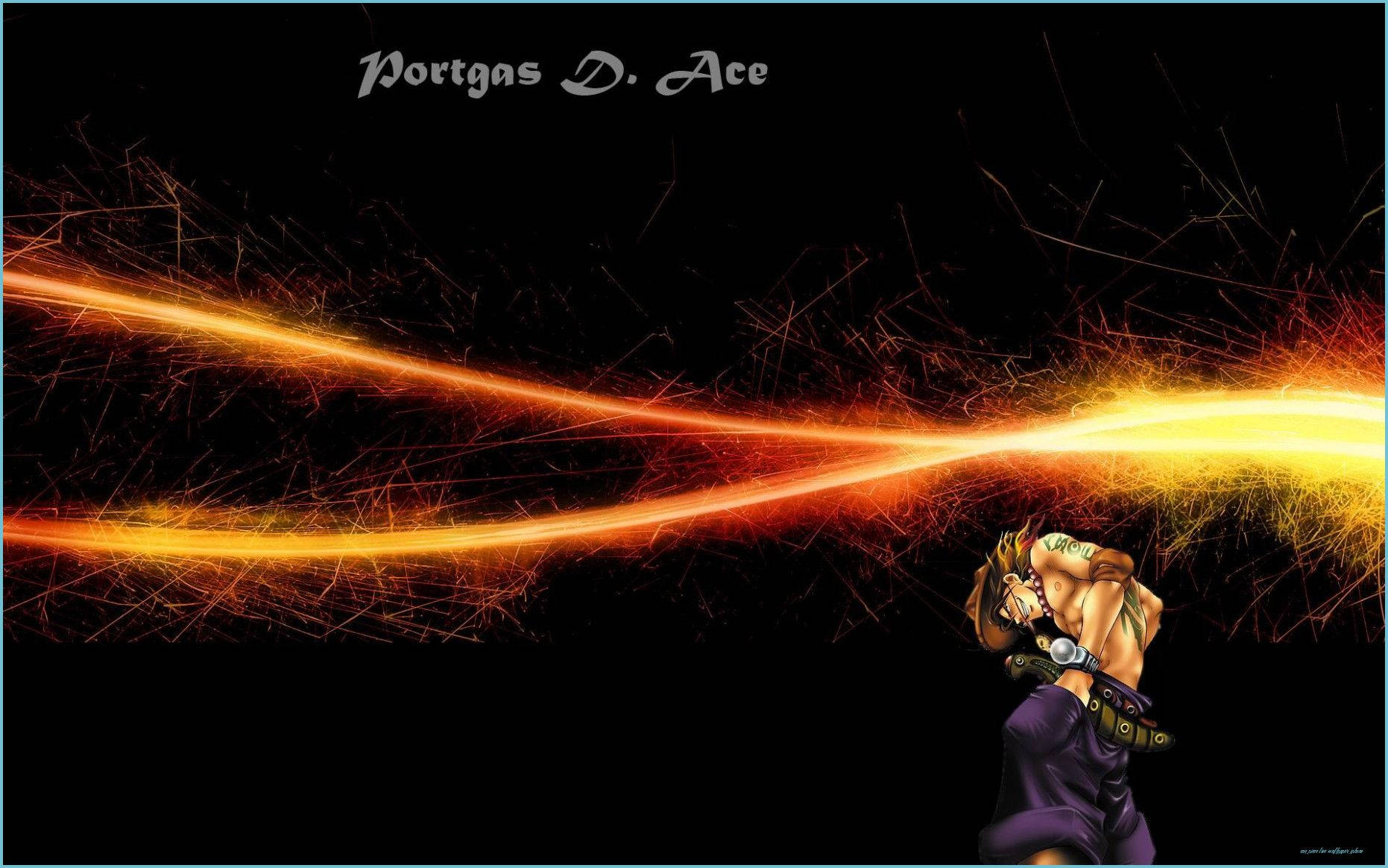 One Piece, Ace, flaming lines, HD Desktop Wallpaper