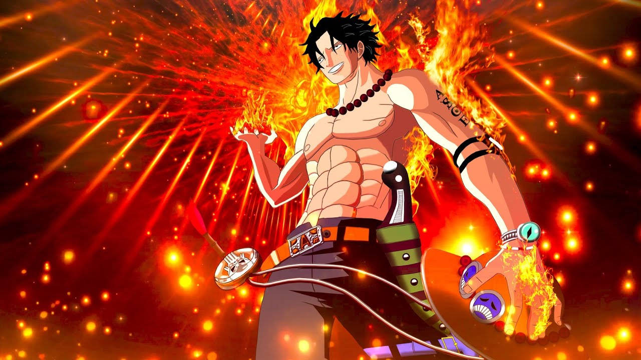 One Piece Ace, fire, orange flames, HD Desktop Wallpaper