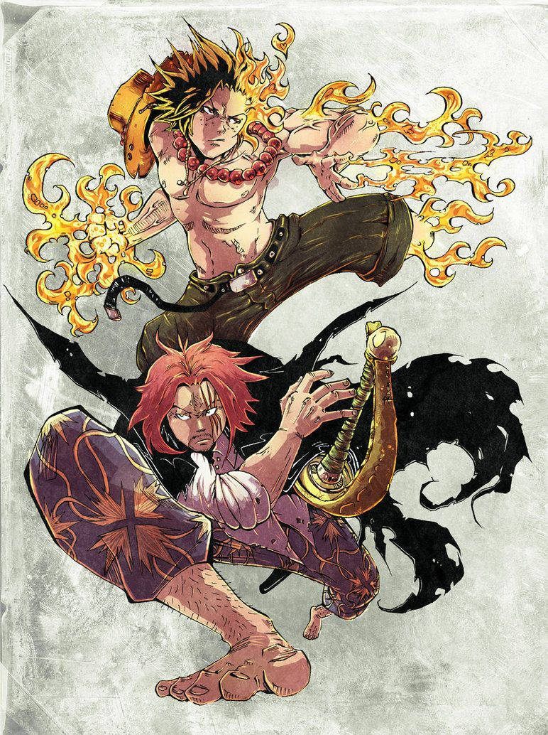 One Piece, Ace, fiery flames, SD Phone Wallpaper