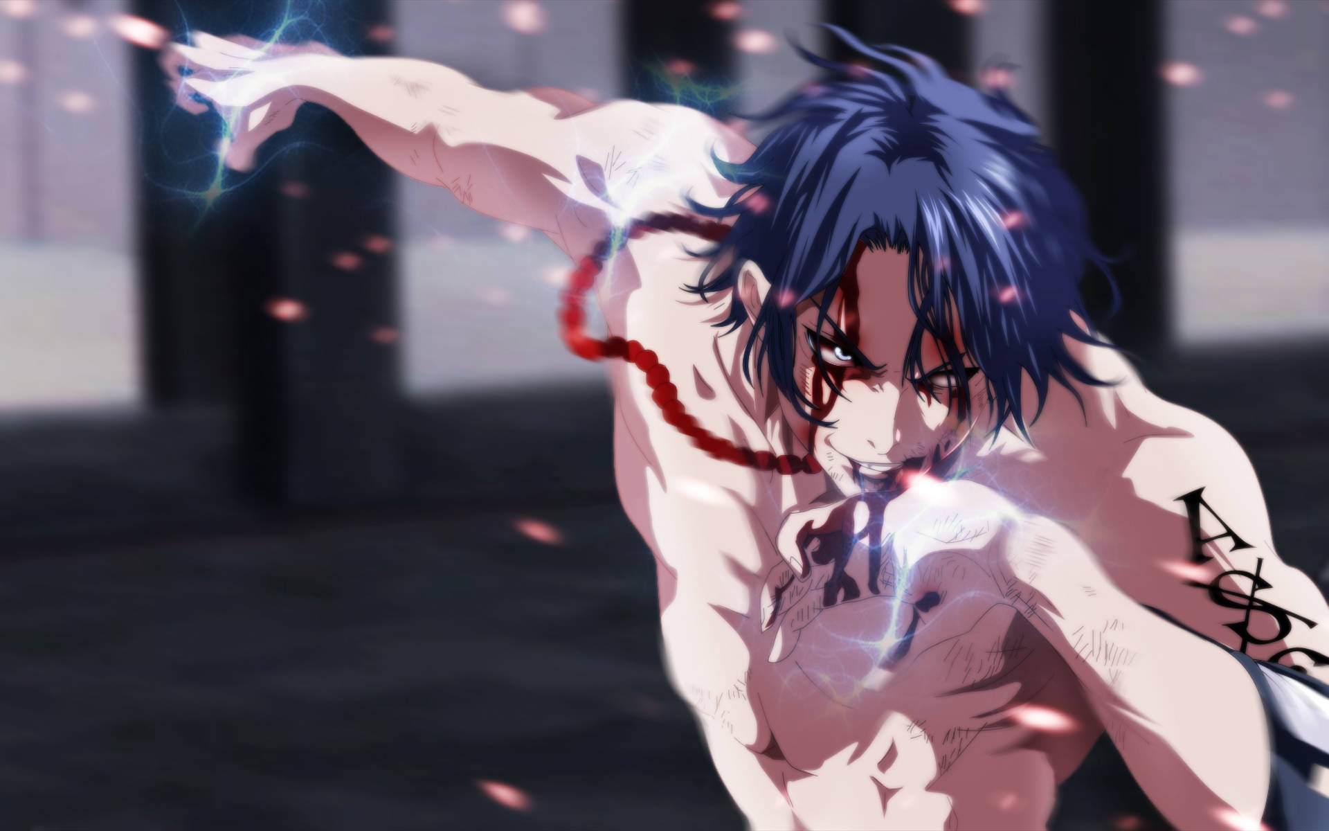 One Piece, Ace, glowing hands, Full HD Desktop Wallpaper