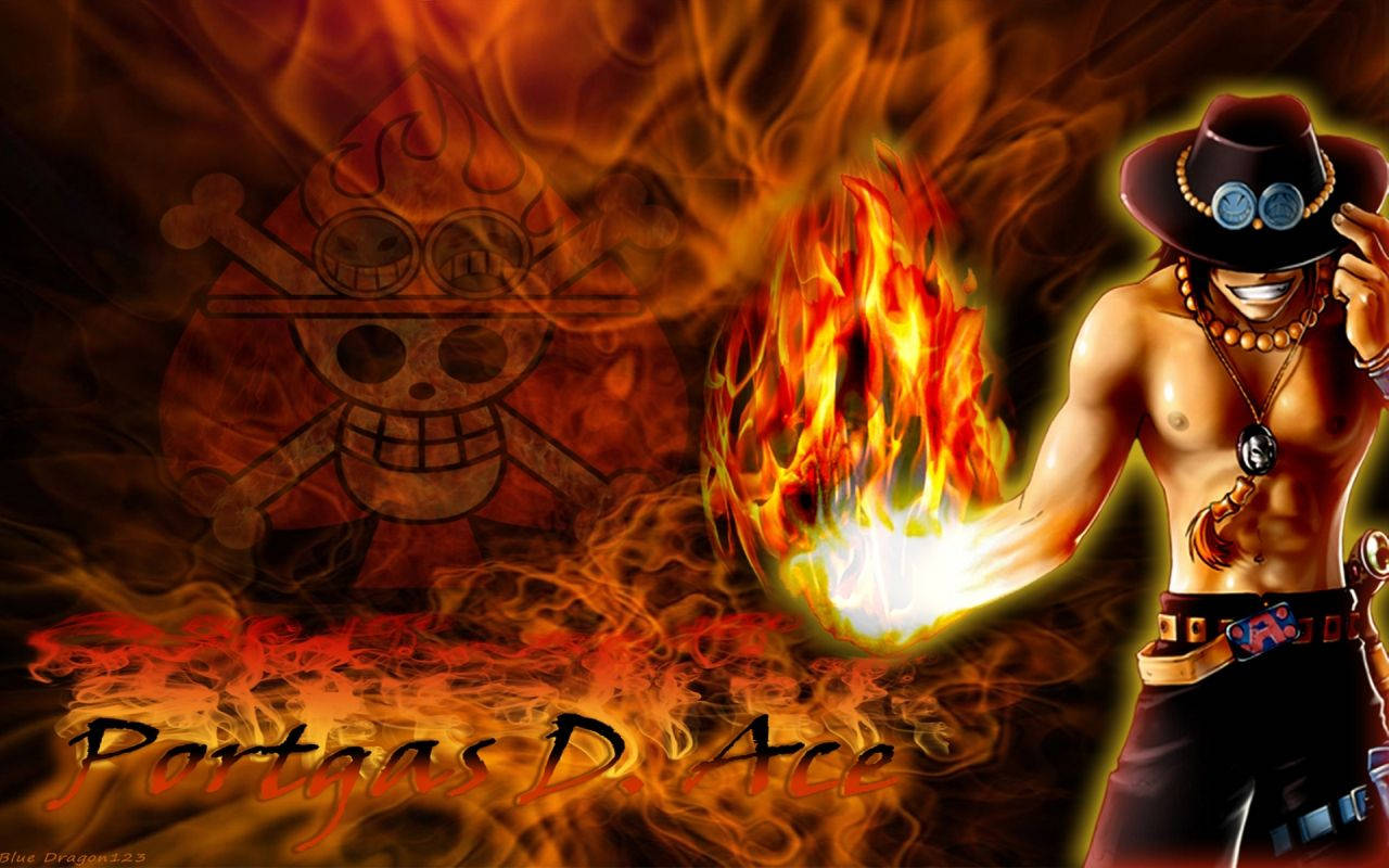 One Piece, Ace, flaming orb, HD Desktop Wallpaper