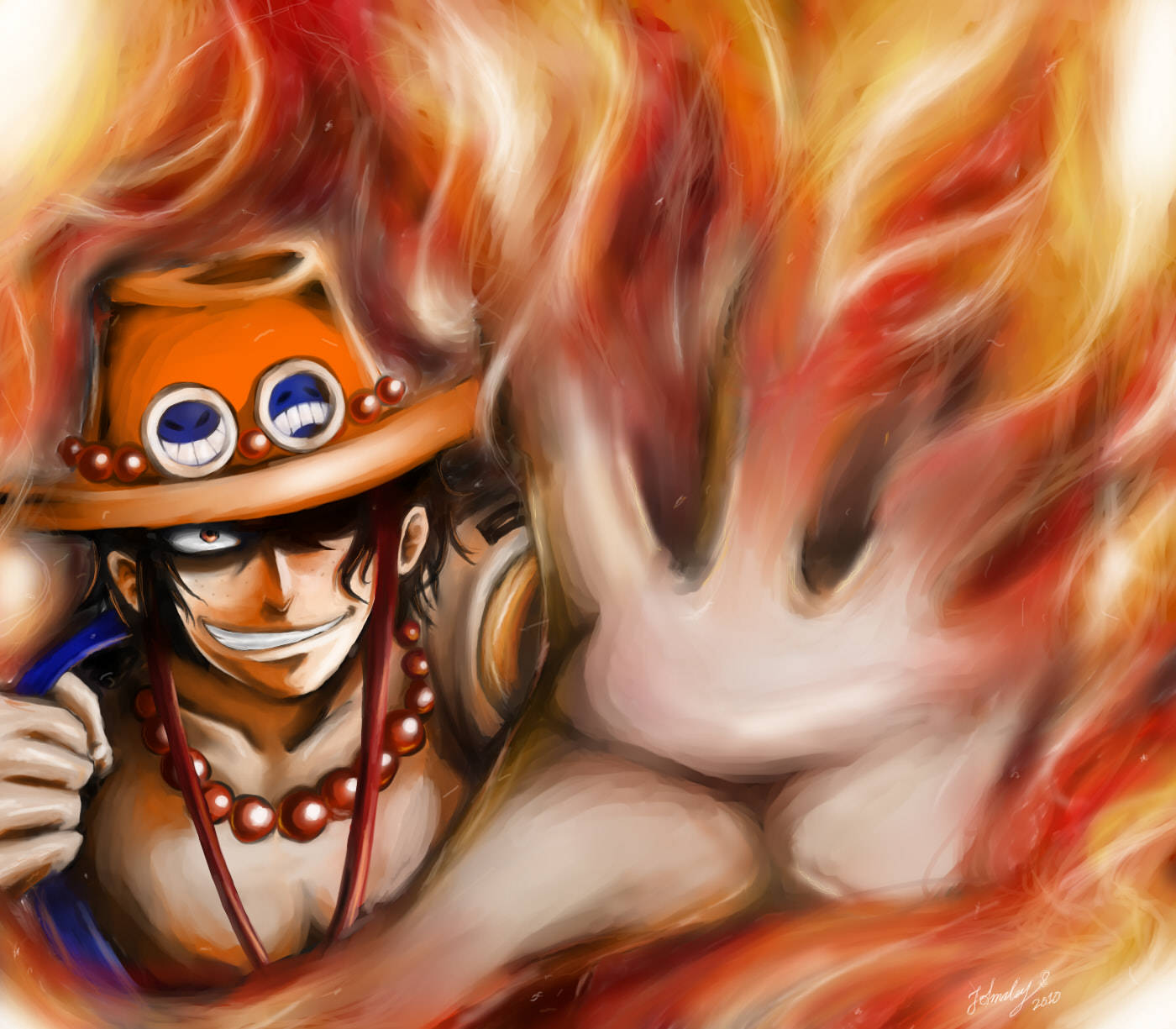 One Piece, Ace, orange hat, HD Desktop Wallpaper
