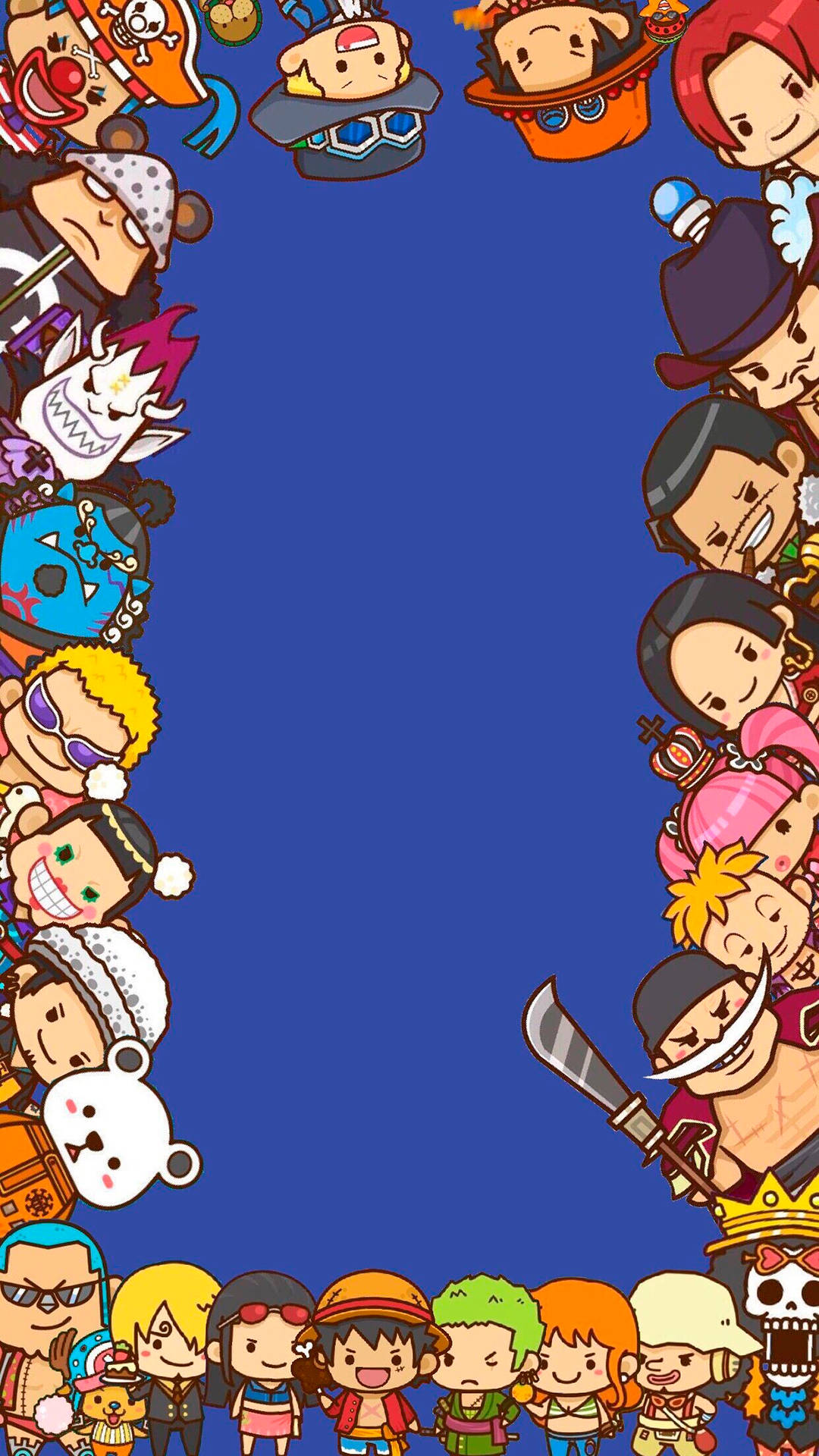 Chibi One Piece Aesthetic, One Piece, chibi anime characters, Full HD Phone Wallpaper