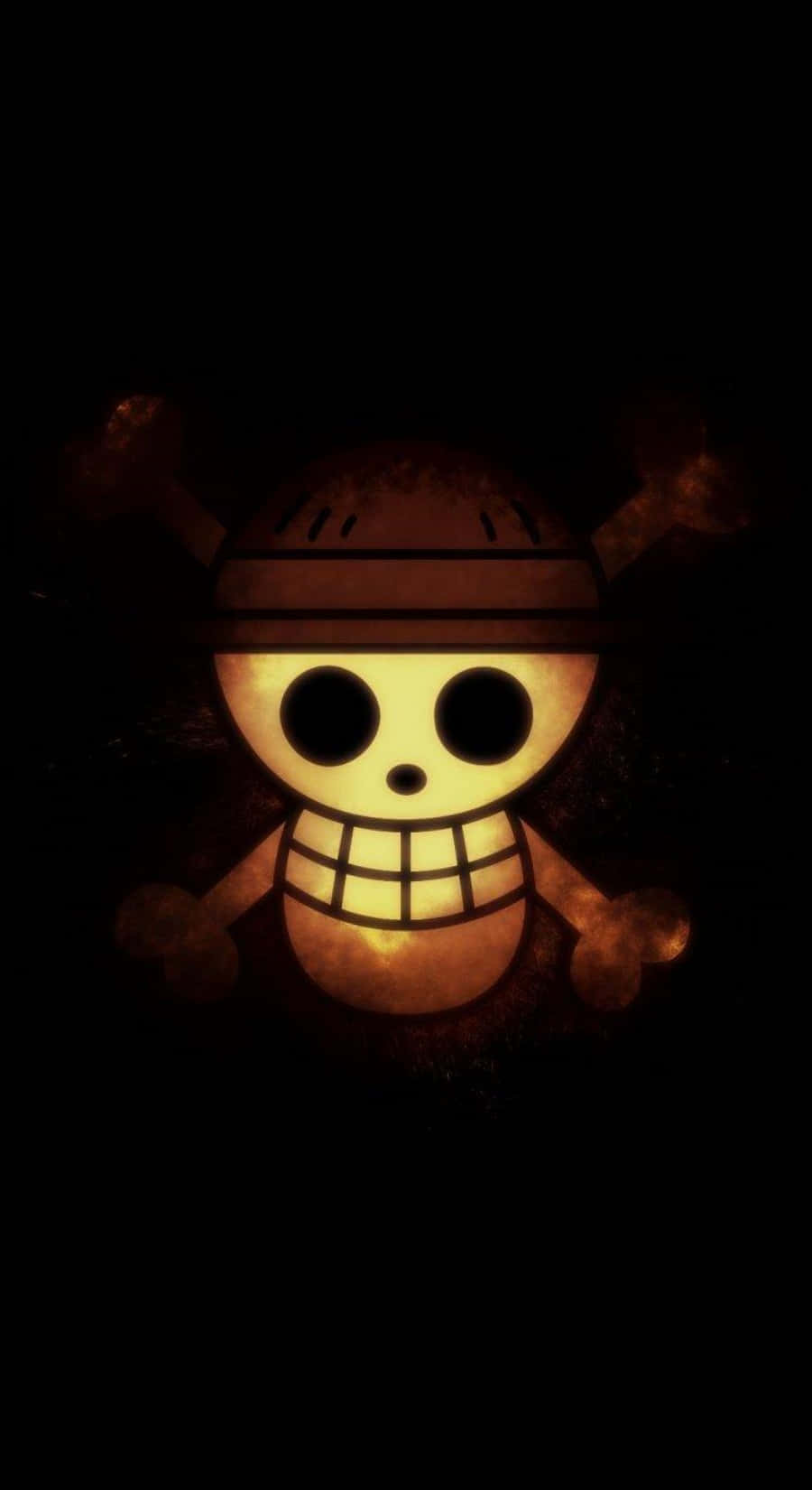 One Piece, straw hat, crossbones, HD Phone Wallpaper