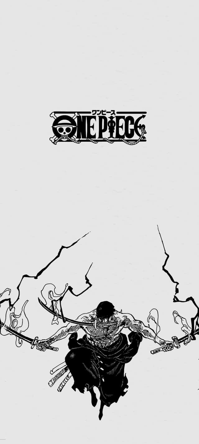One Piece, black and white, swordsman, HD Phone Wallpaper