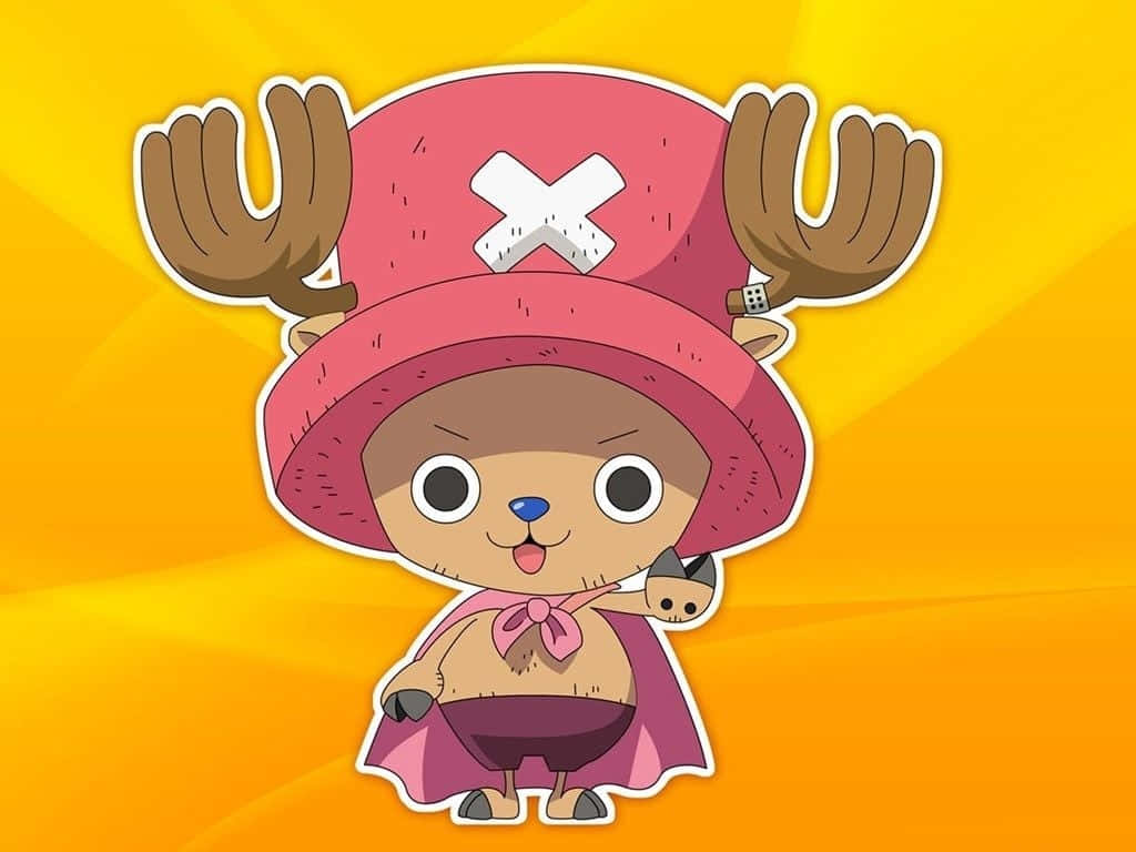 One Piece Chopper, moose antlers, pink hat, SD Desktop Wallpaper