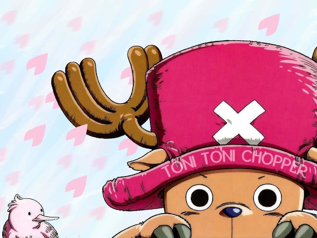 One Piece Chopper, pink hat, reindeer antlers, SD Desktop Wallpaper