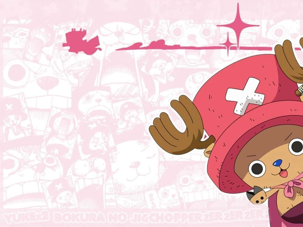 One Piece Chopper, red hat, reindeer antlers, SD Desktop Wallpaper