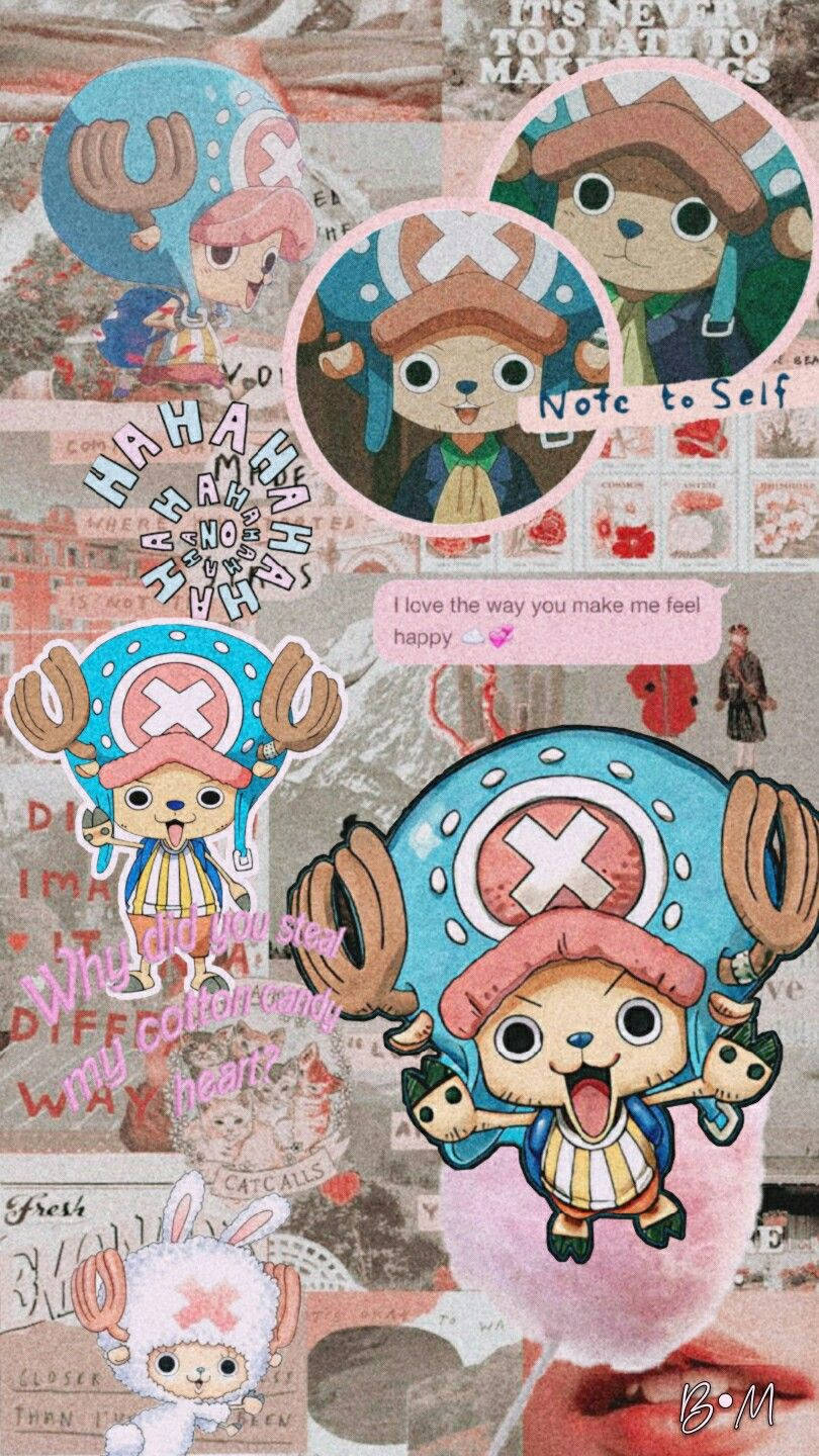 Chopper, One Piece, vibrant collage, HD Phone Wallpaper