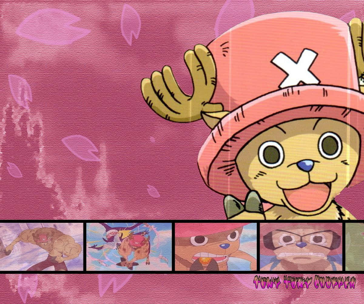 One Piece Chopper, pink hat, antlers, SD Desktop Wallpaper