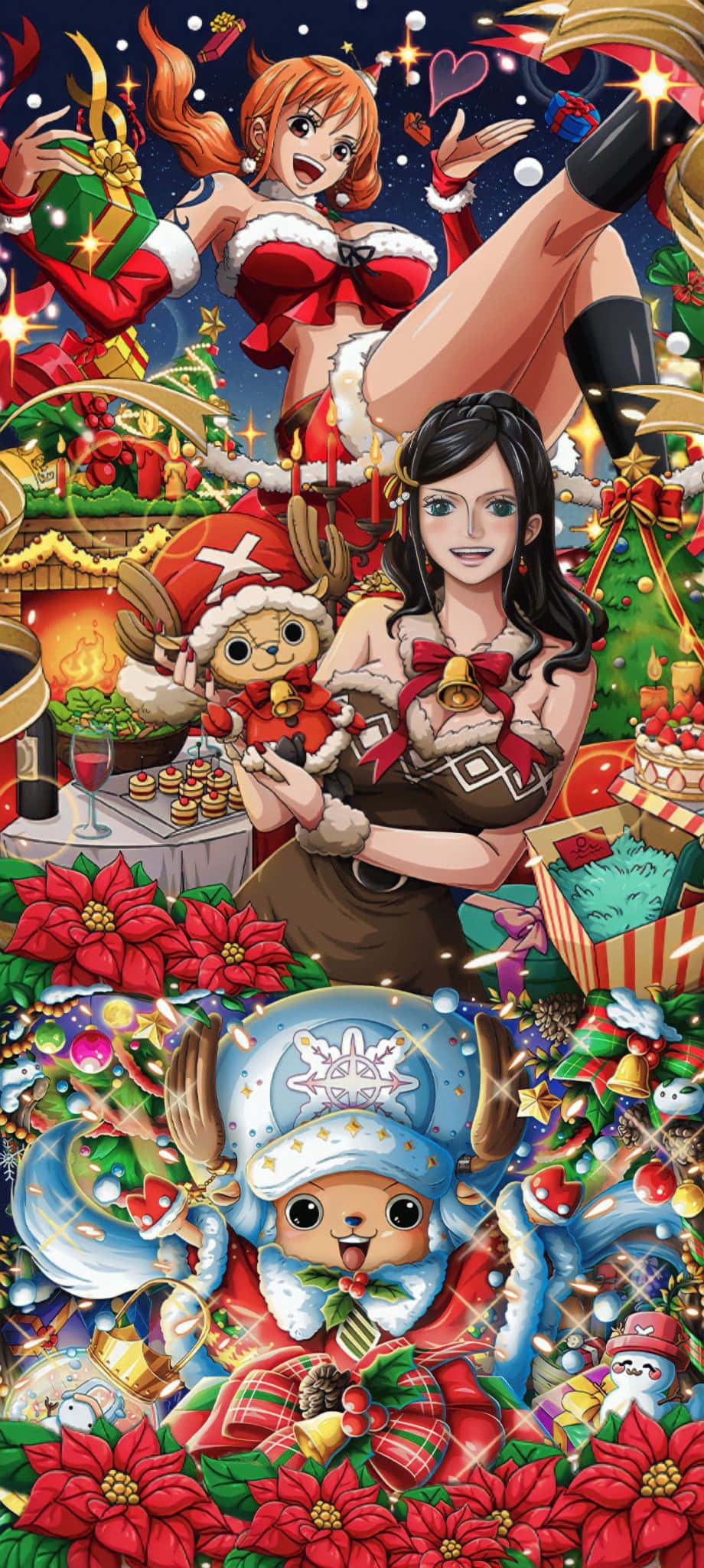 One Piece, Christmas, anime, Full HD Phone Wallpaper