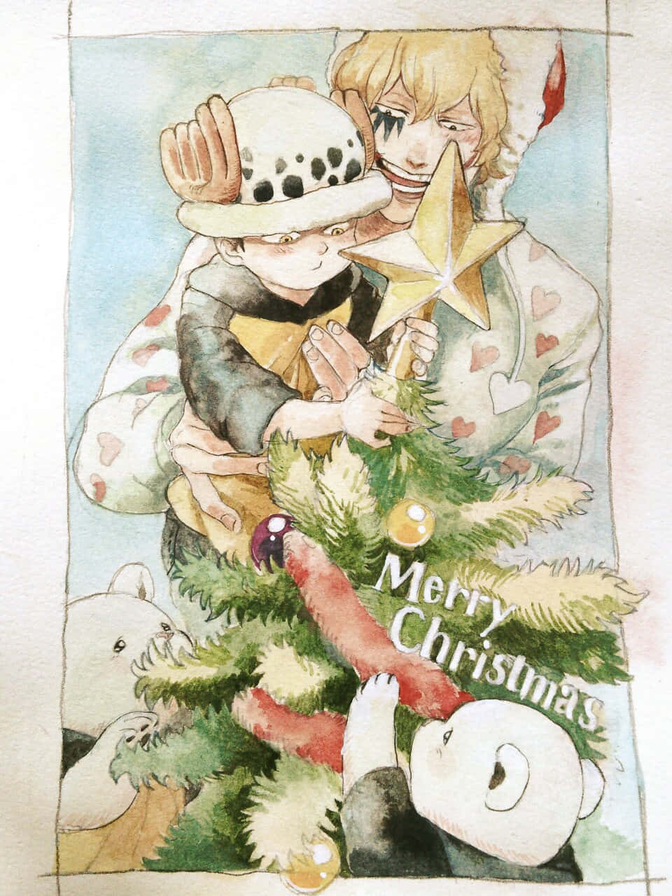 One Piece, Christmas tree, star, HD Phone Wallpaper