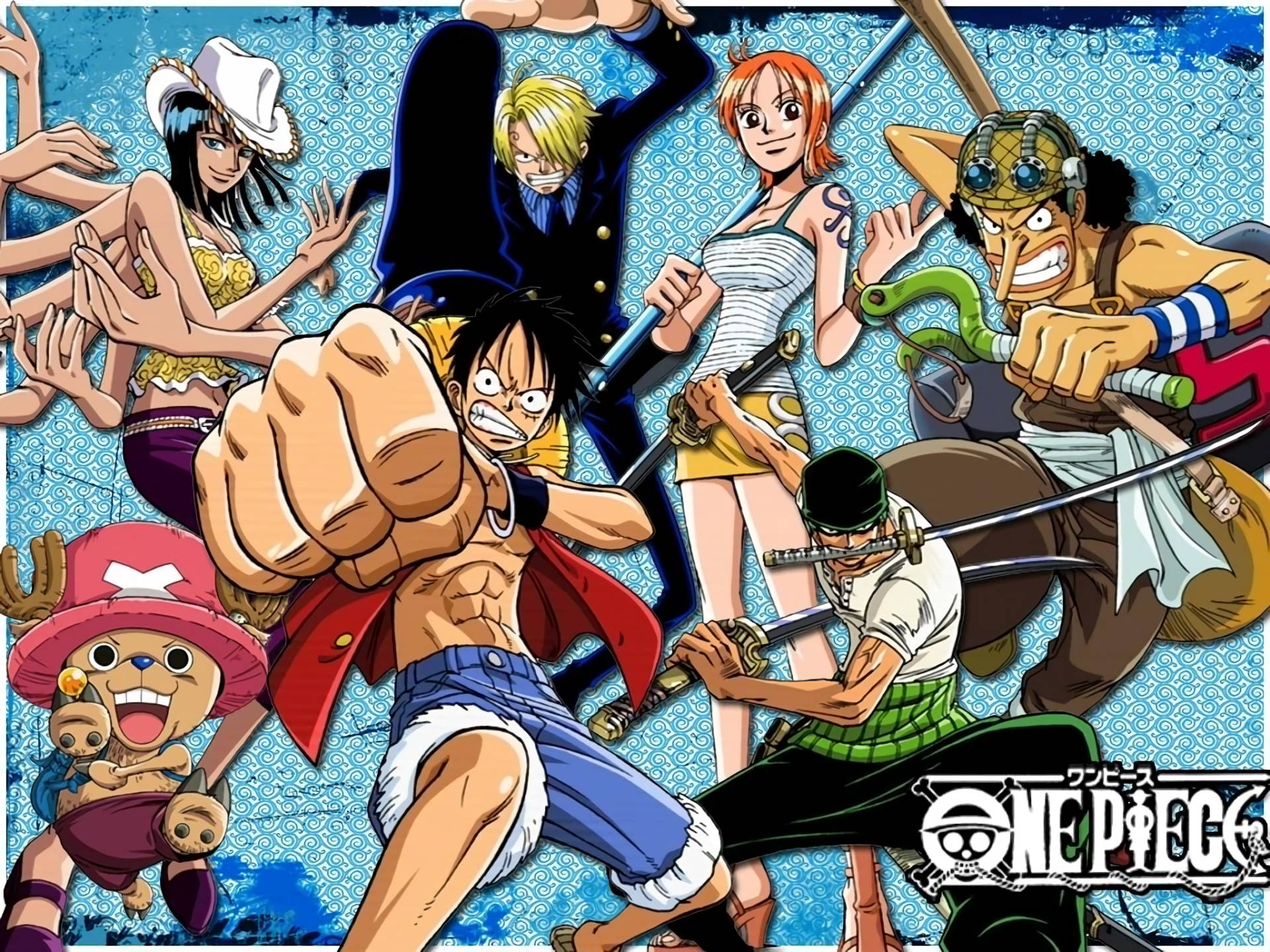One Piece, fight pose, anime crew, Full HD Desktop Wallpaper