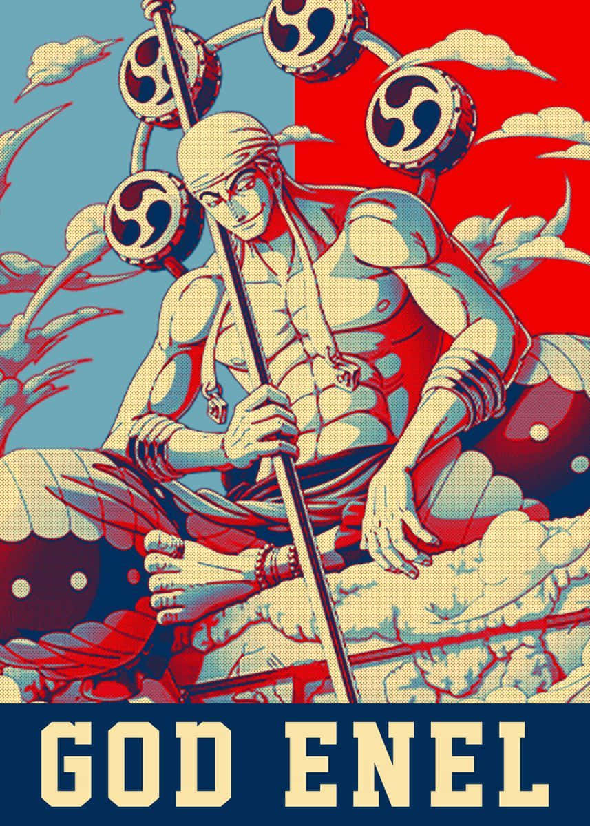 One Piece, Enel, trident, SD Phone Wallpaper