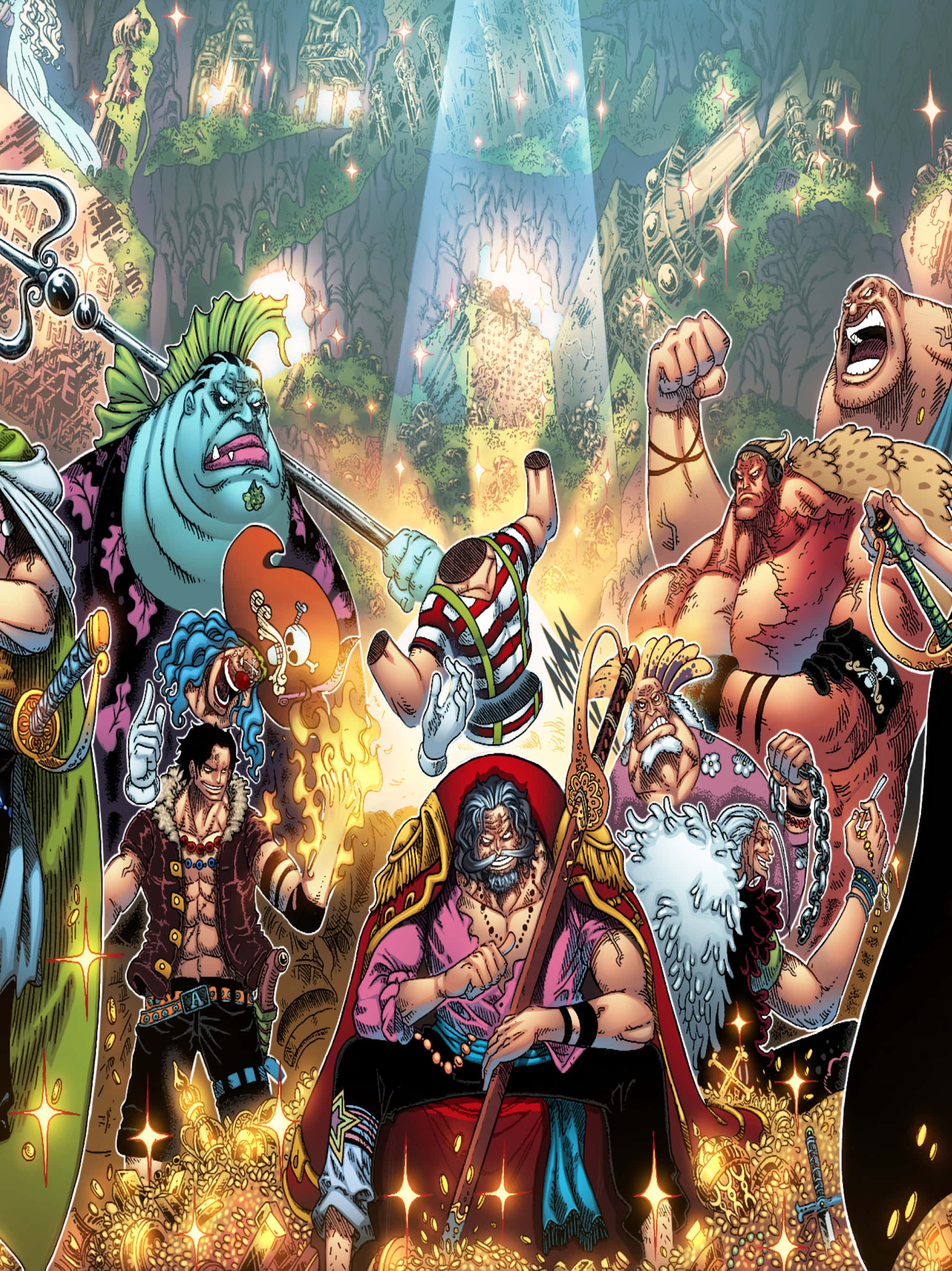 One Piece, characters, epic gathering, 2K Phone Wallpaper