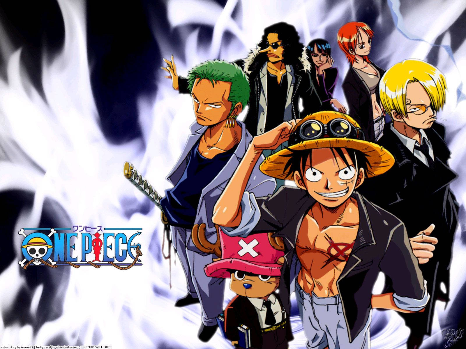 One Piece, Live Logo, anime crew, HD Desktop Wallpaper
