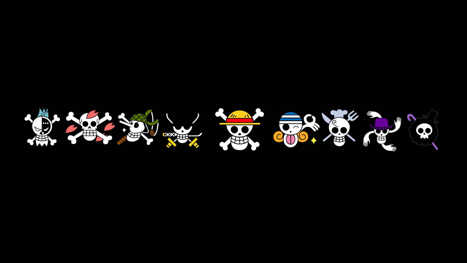 One Piece, logo, crew, Full HD Desktop Wallpaper