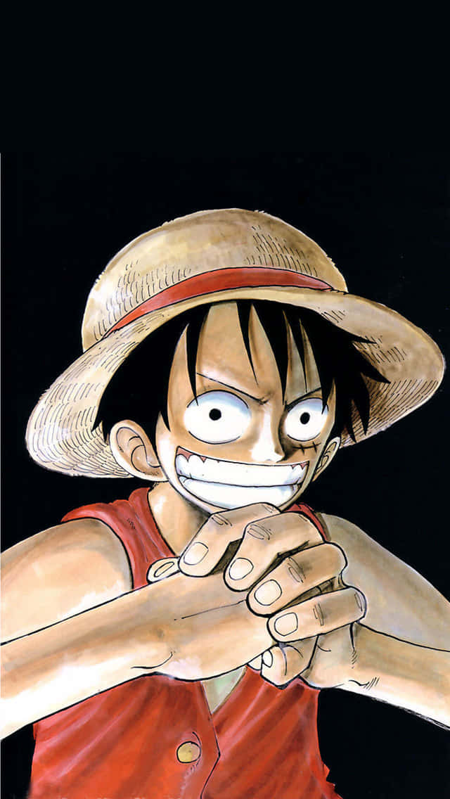 One Piece, Luffy, straw hat, SD Phone Wallpaper