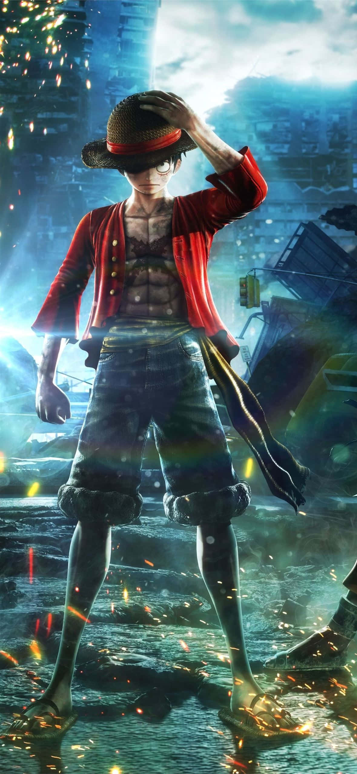 One Piece, Luffy, straw hat, Full HD Phone Wallpaper