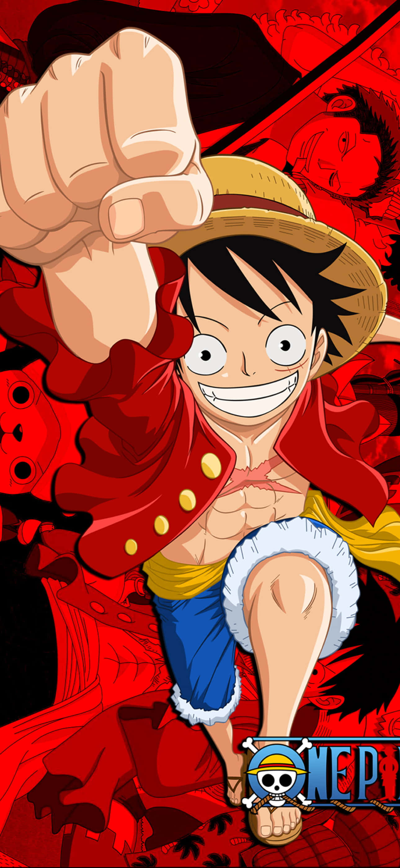 One Piece, Luffy, straw hat, 2K Phone Wallpaper