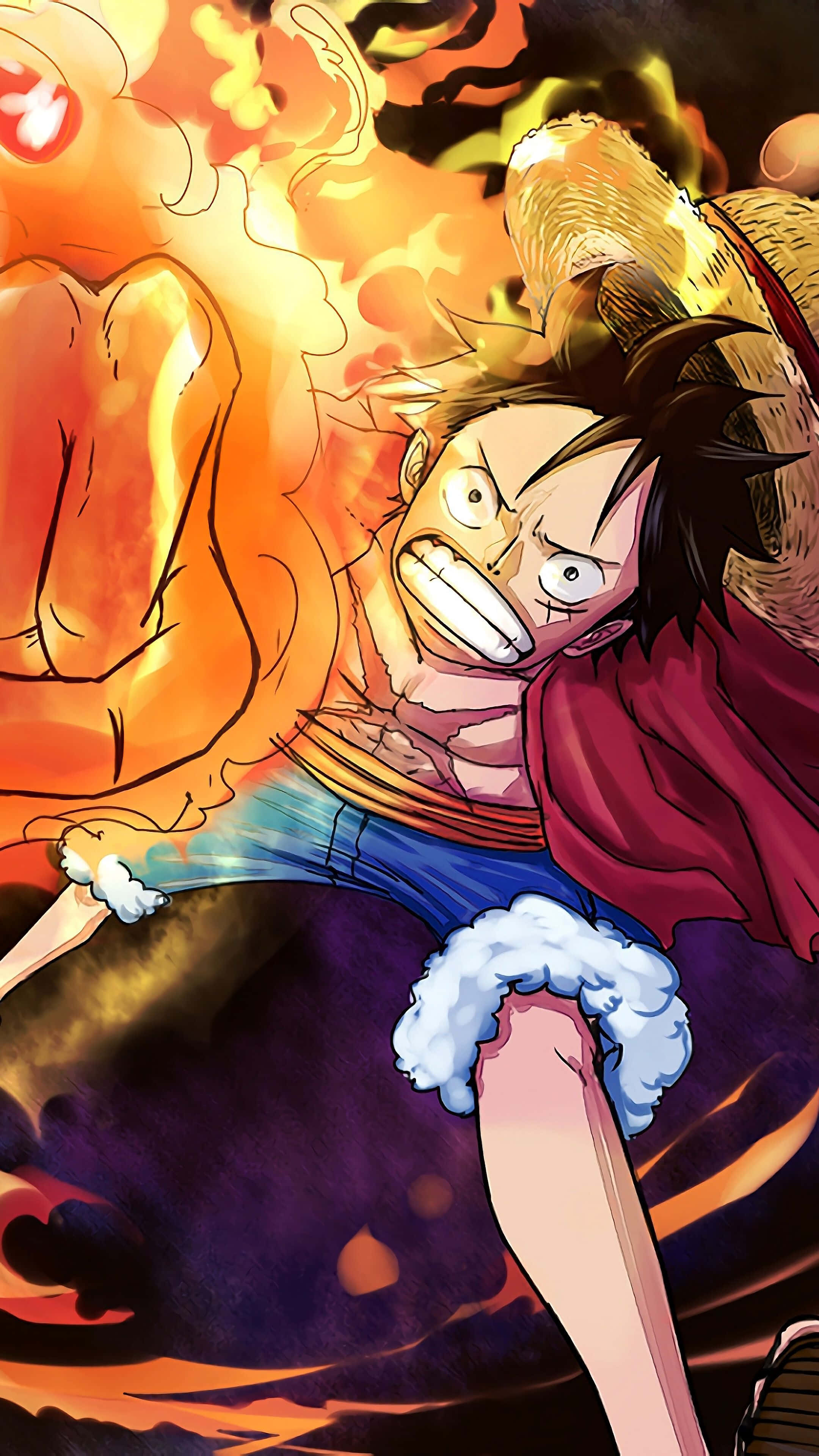 One Piece, Luffy, straw hat, 4K Phone Wallpaper