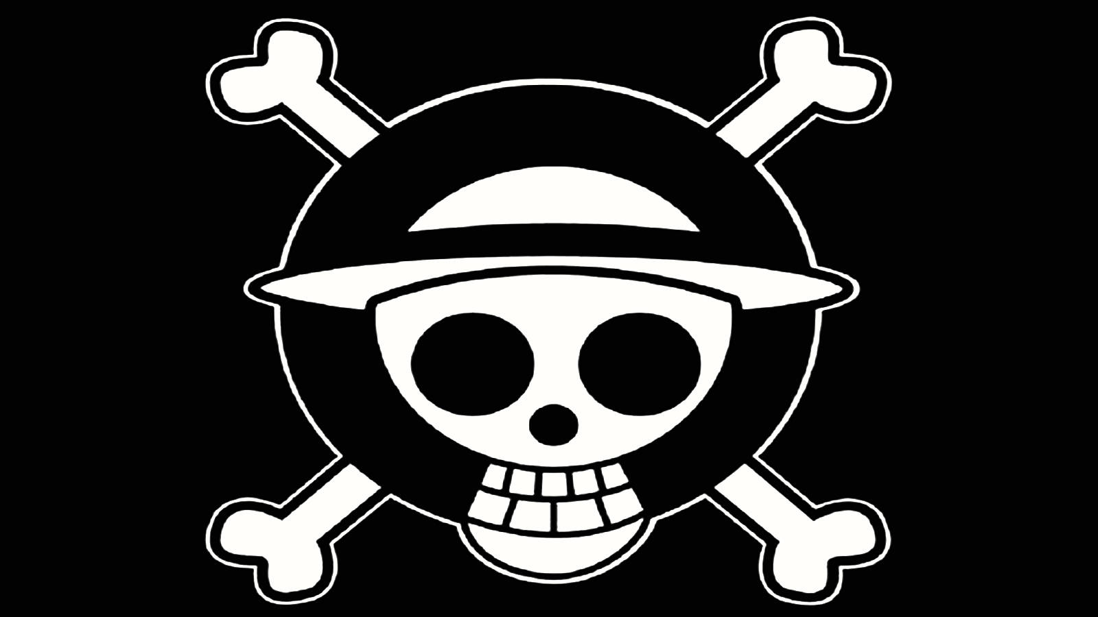 One Piece PFP, skull, hat with crossed bones, HD Desktop Wallpaper