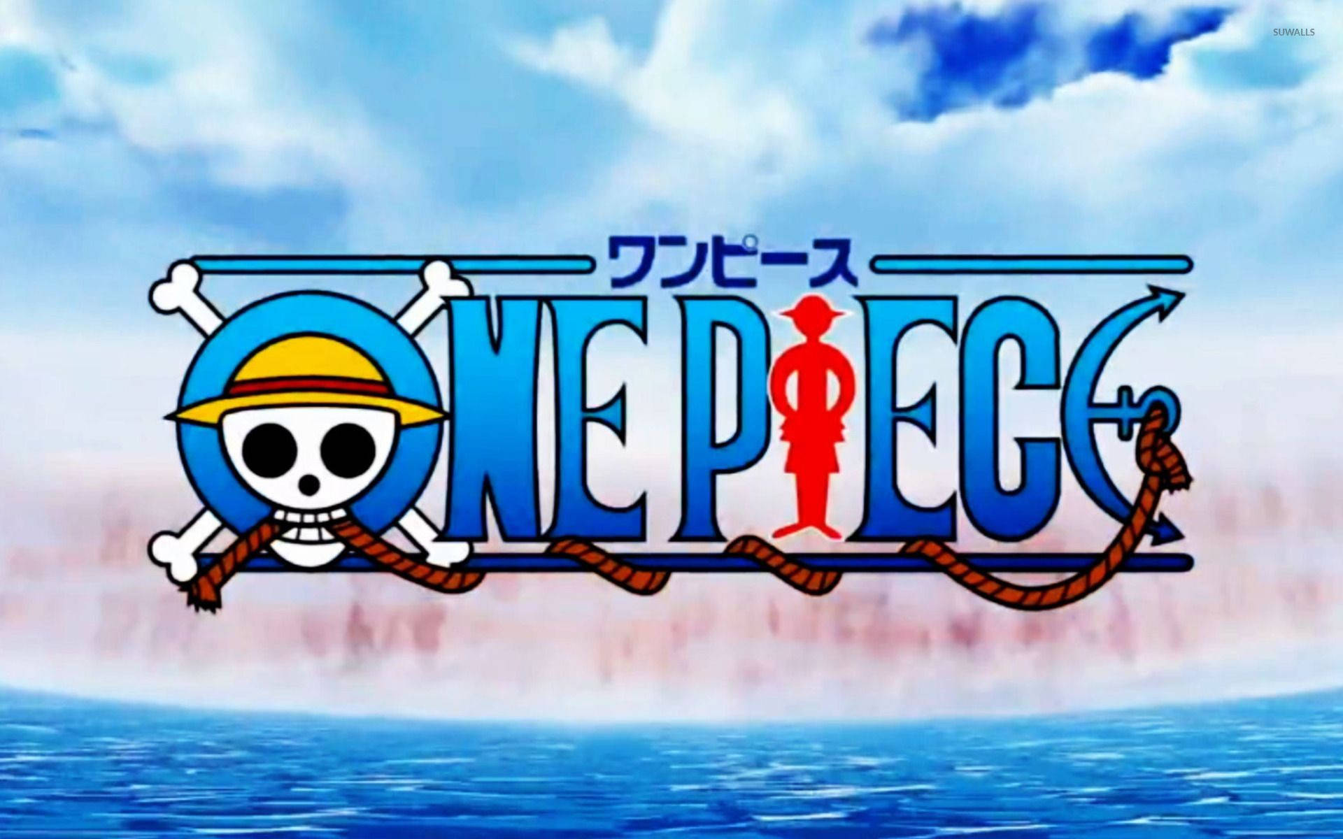 One Piece, straw hat, skull, Full HD Desktop Wallpaper