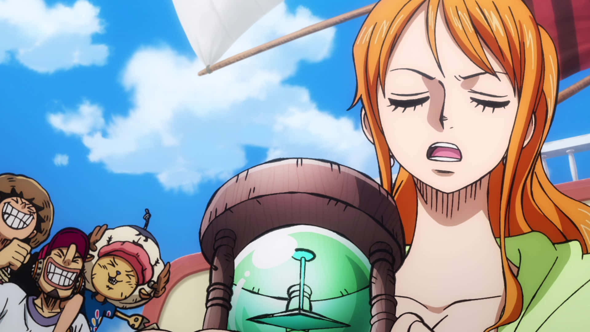 One Piece Stampede, anime girl, orange hair, Full HD Desktop Wallpaper