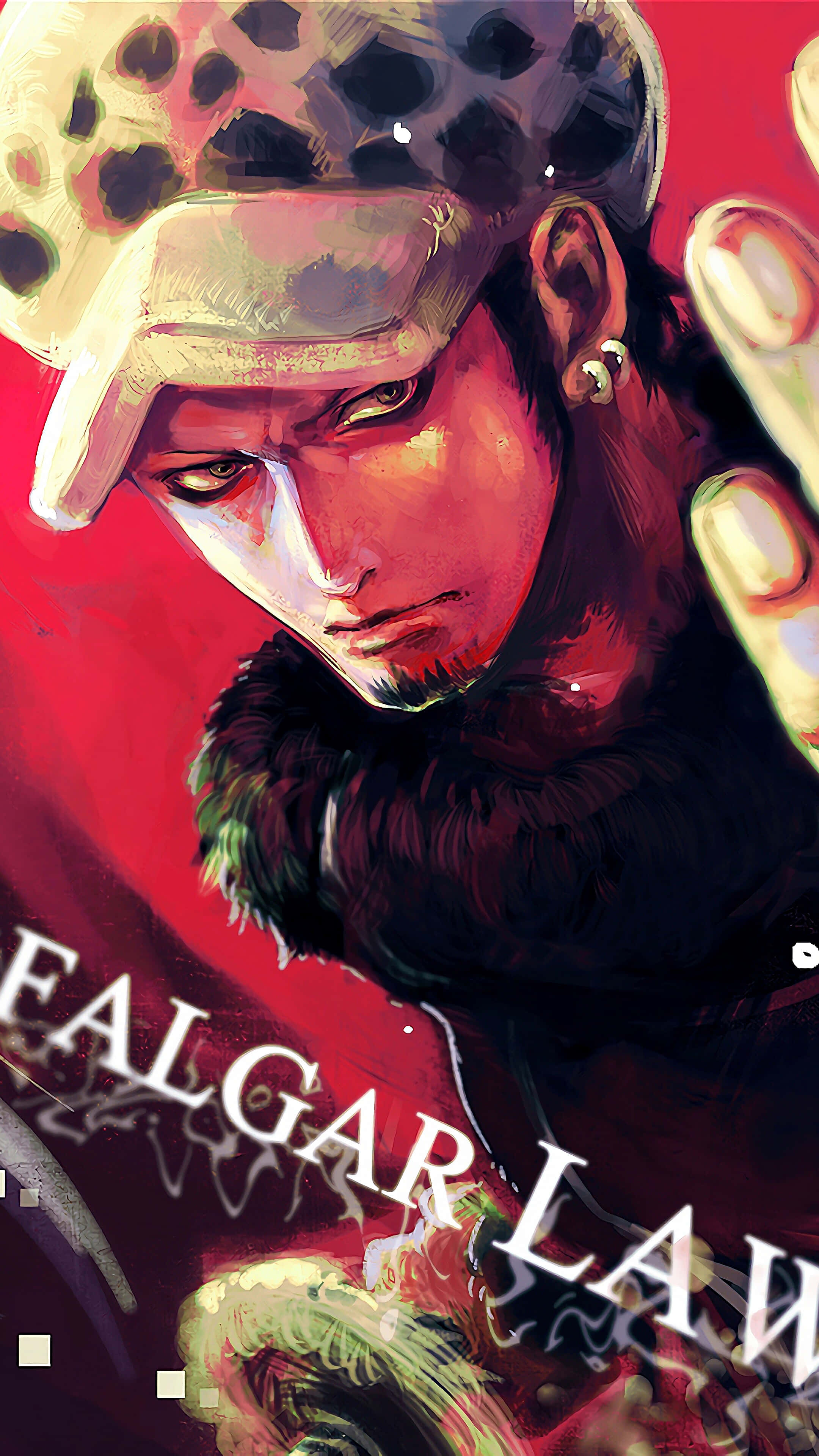 One Piece, Trafalgar Law, leopard-print hat, 4K Phone Wallpaper