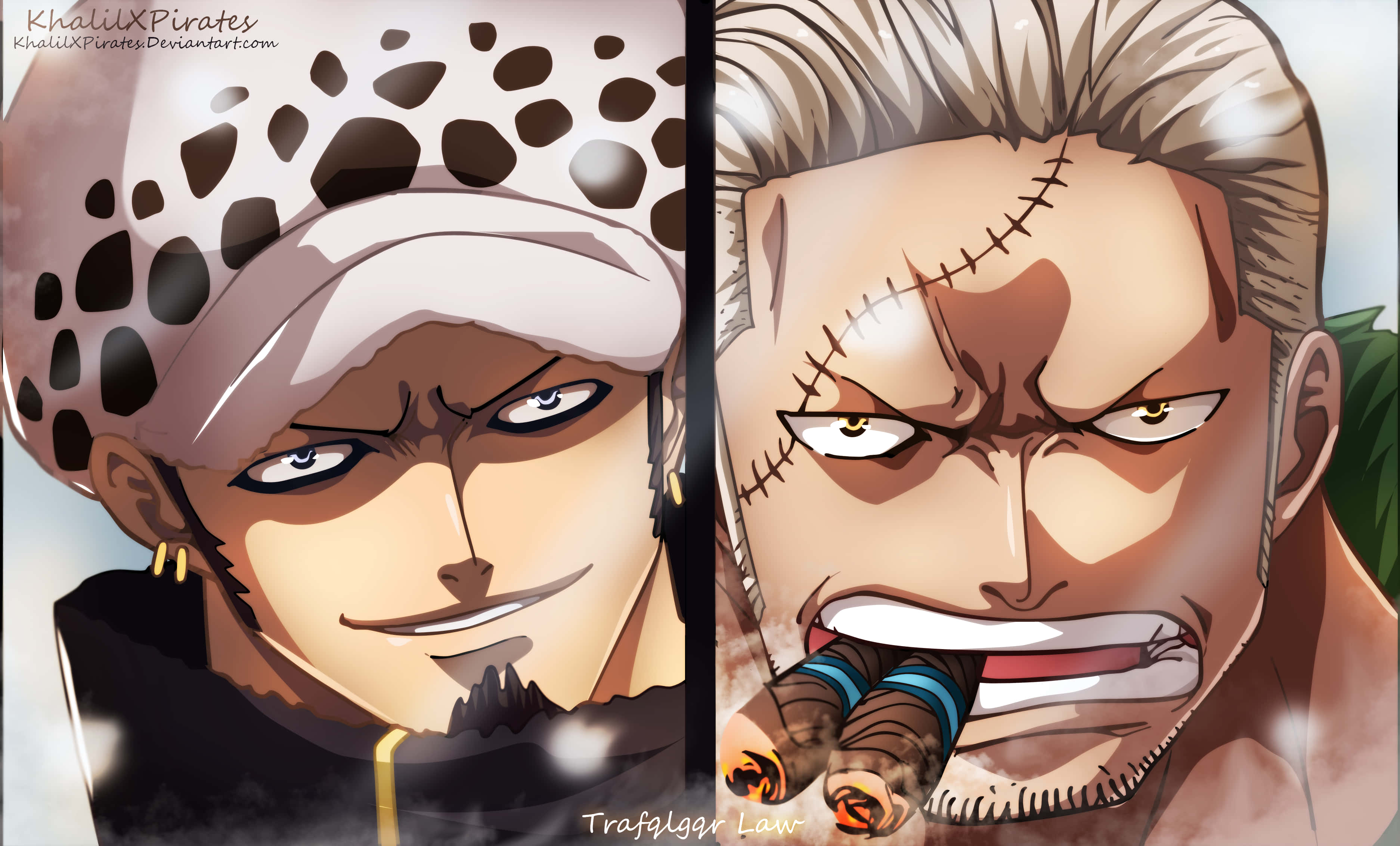 One Piece, Trafalgar Law, spotted hat, 2K Desktop Wallpaper