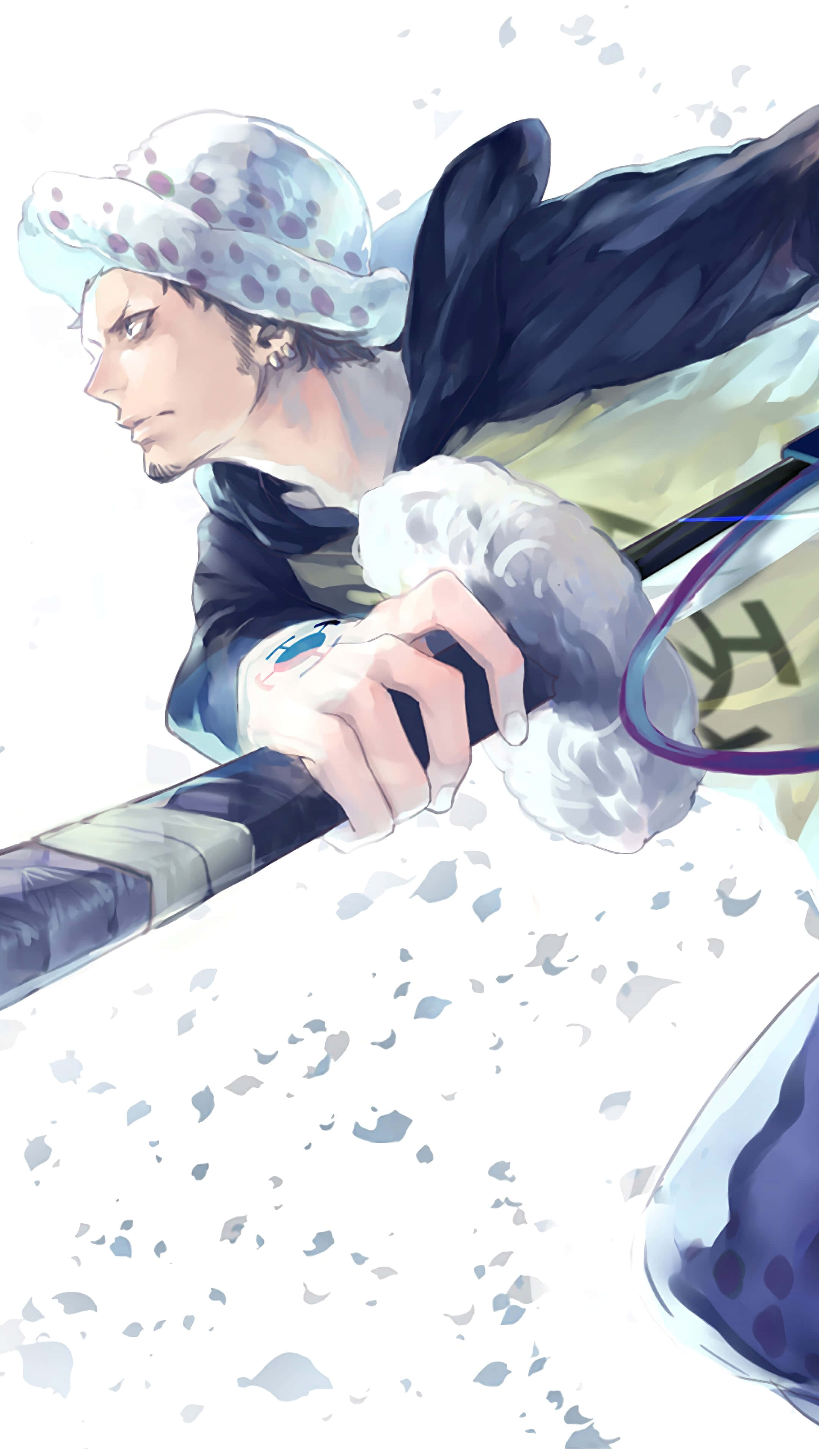 One Piece, Trafalgar Law, spotted hat, 4K Phone Wallpaper