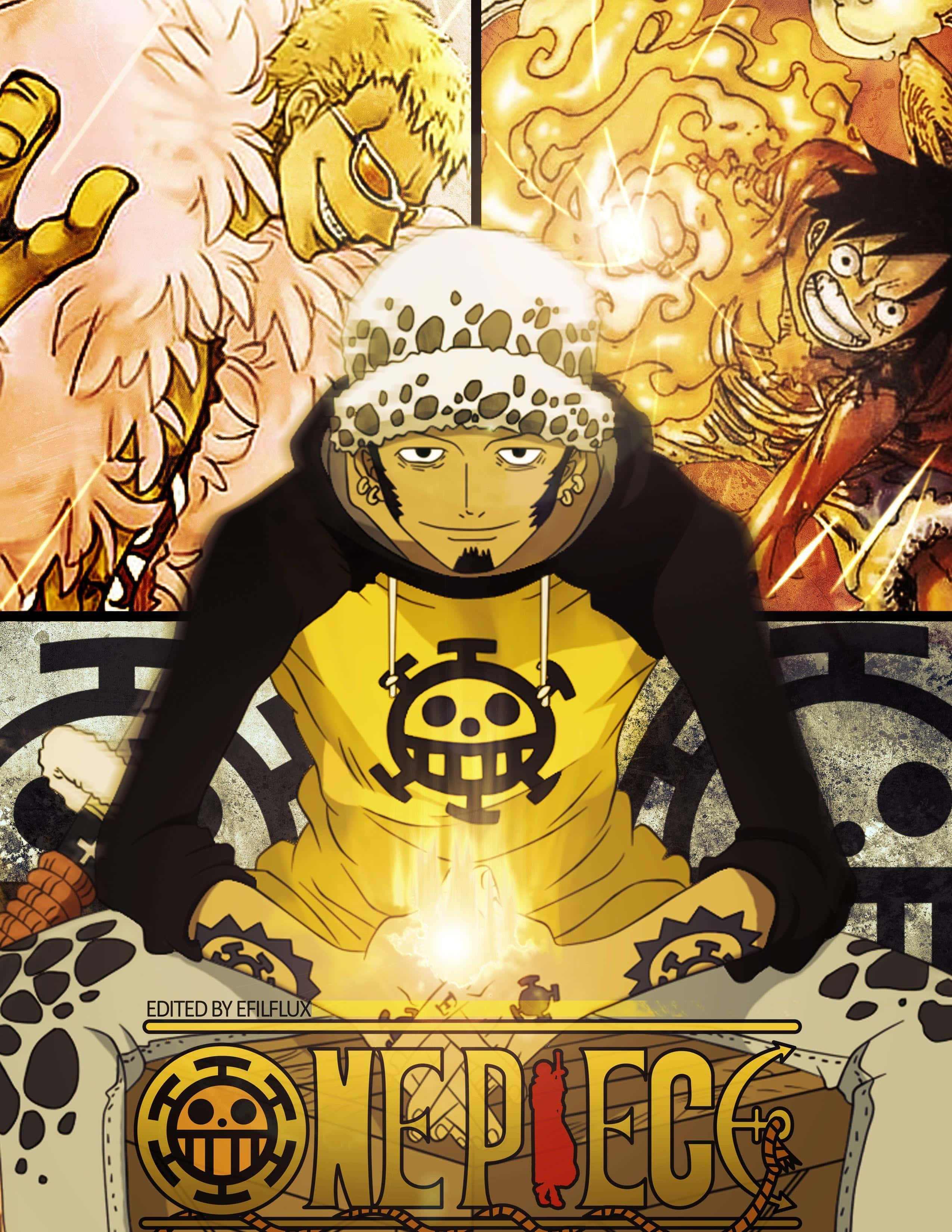 Trafalgar Law, One Piece, yellow hoodie, 2K Phone Wallpaper