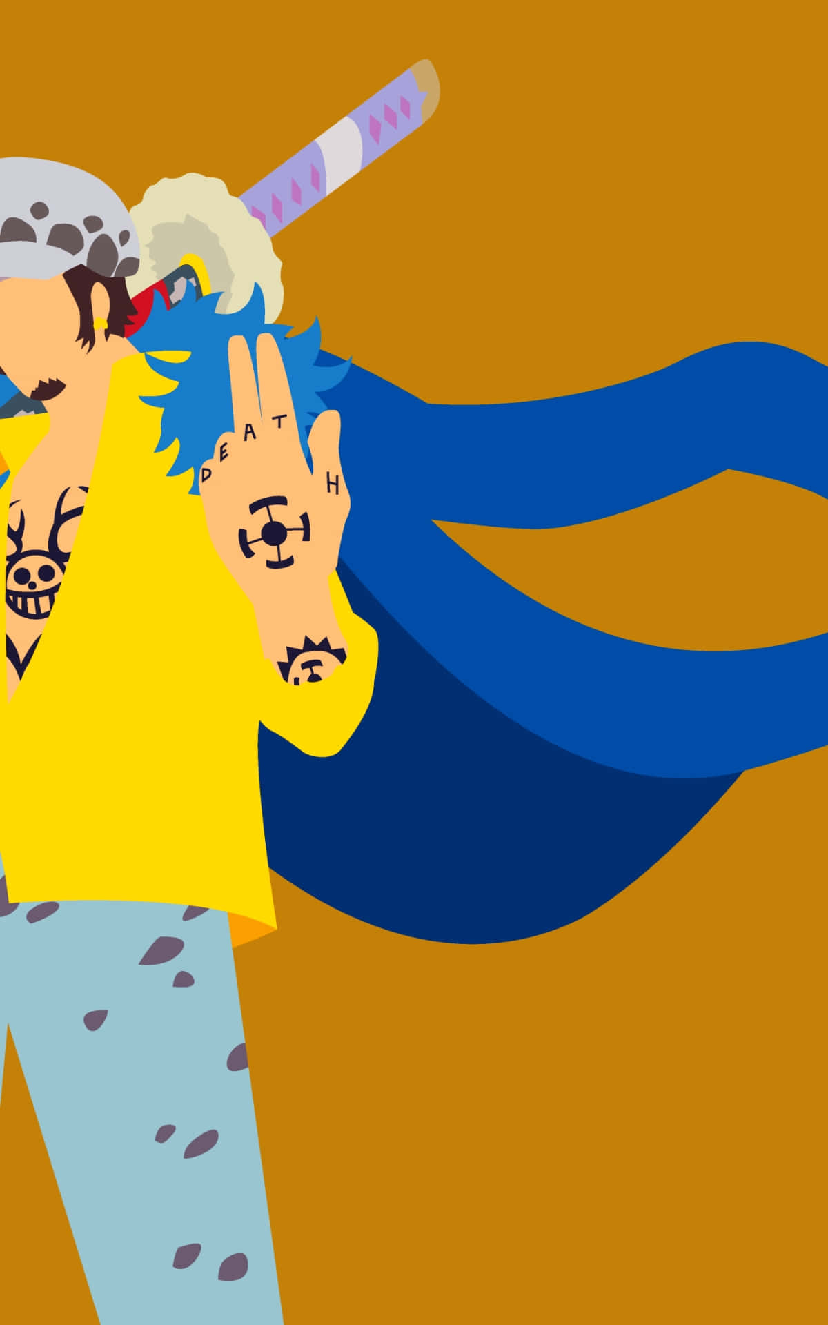 One Piece, Trafalgar Law, victory pose, Full HD Phone Wallpaper