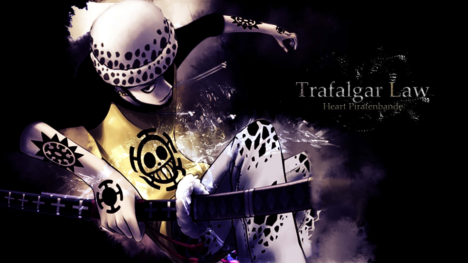 Trafalgar Law, One Piece, white spotted hat, Full HD Desktop Wallpaper