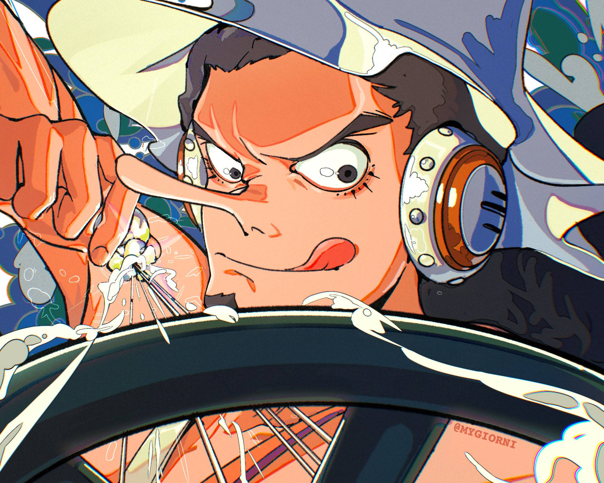 One Piece, Usopp, motorcycle, Full HD Desktop Wallpaper