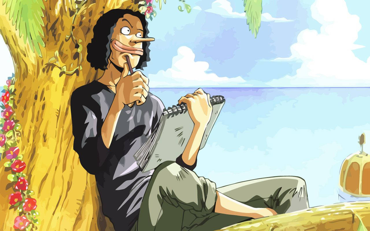 One Piece, Usopp, tree branch, HD Desktop Wallpaper