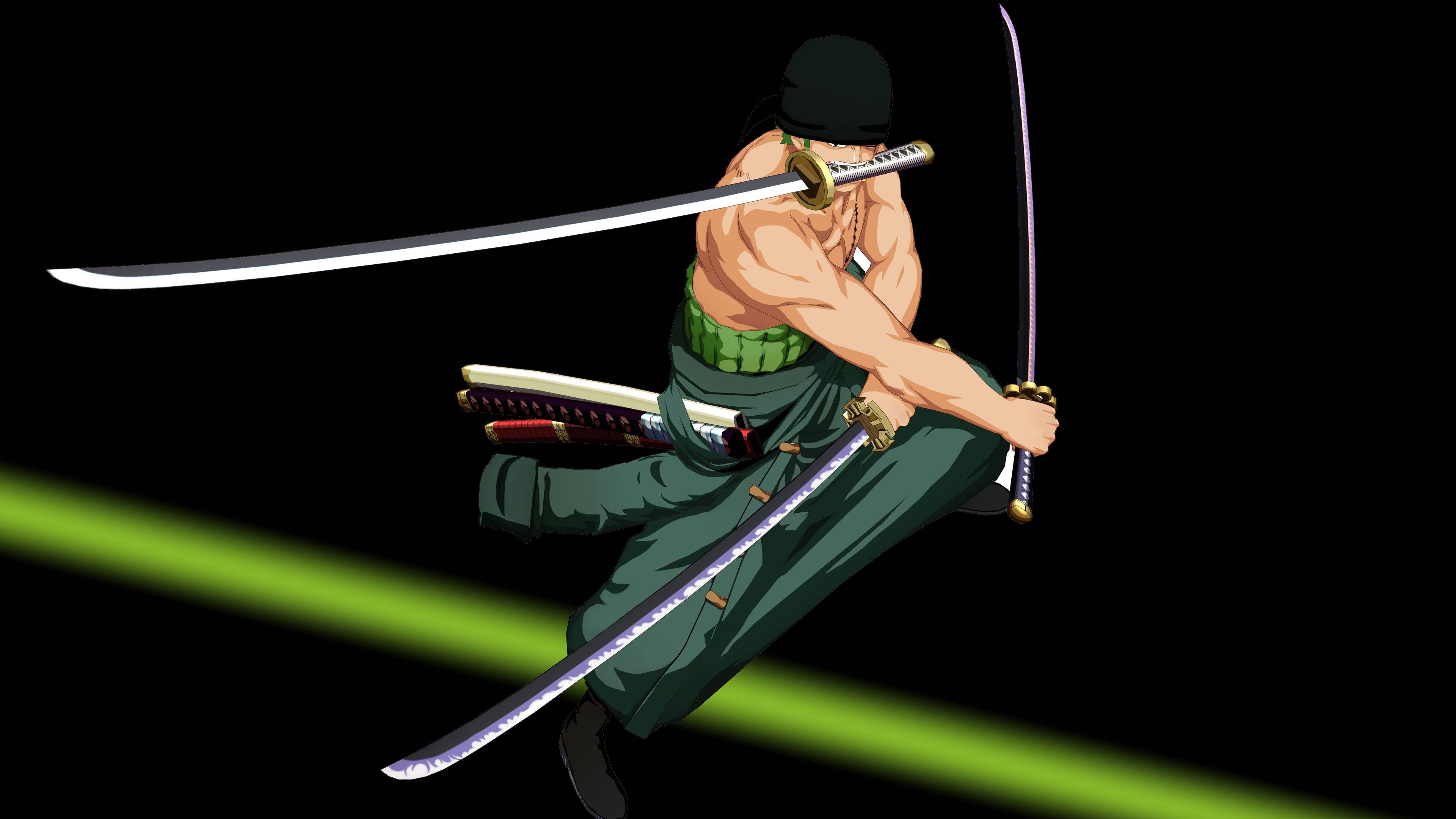 One Piece Zoro, 4K, signature pose, 4K Desktop Wallpaper