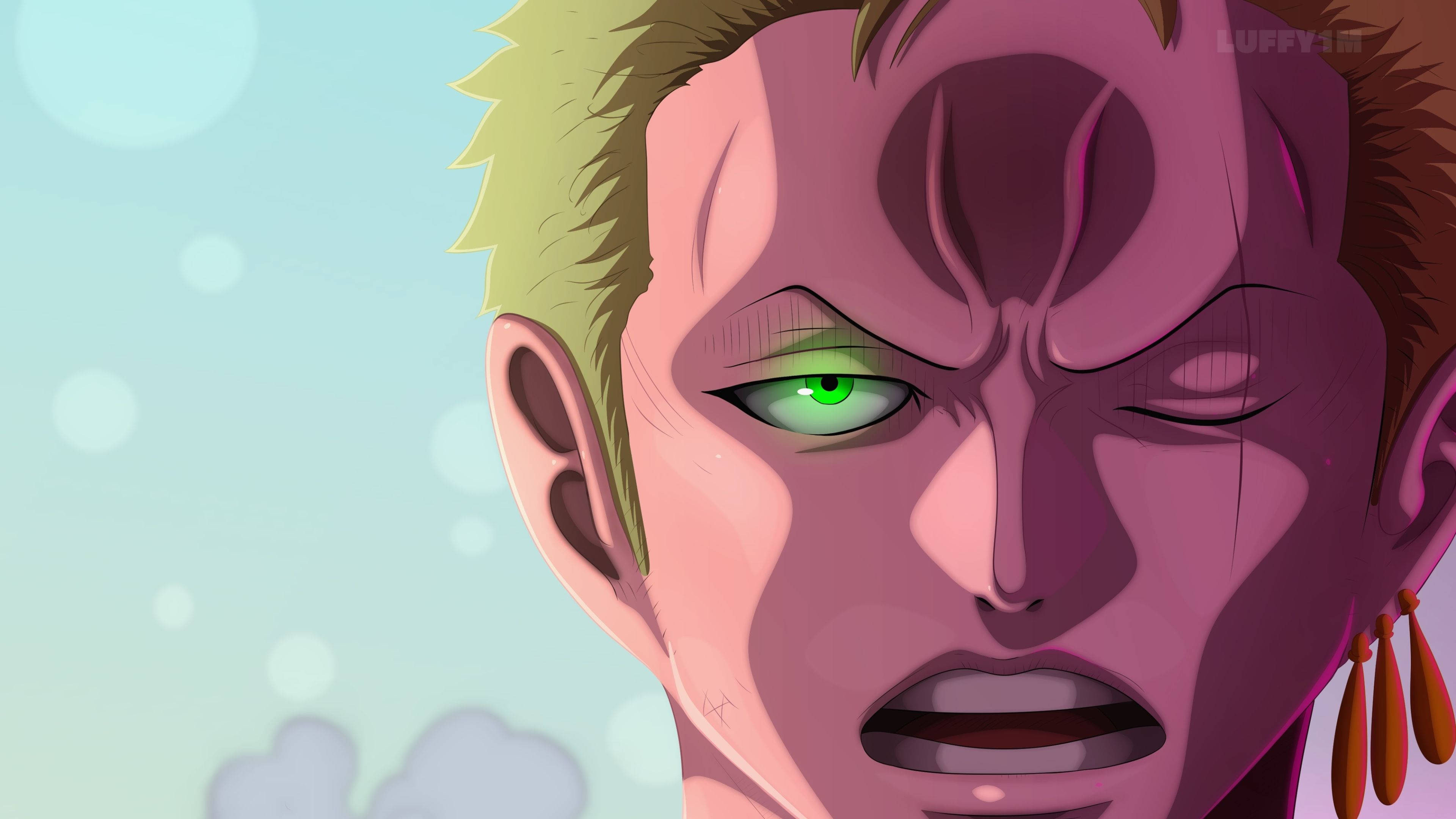 One Piece Zoro, pink, 4K, 4K Desktop Wallpaper