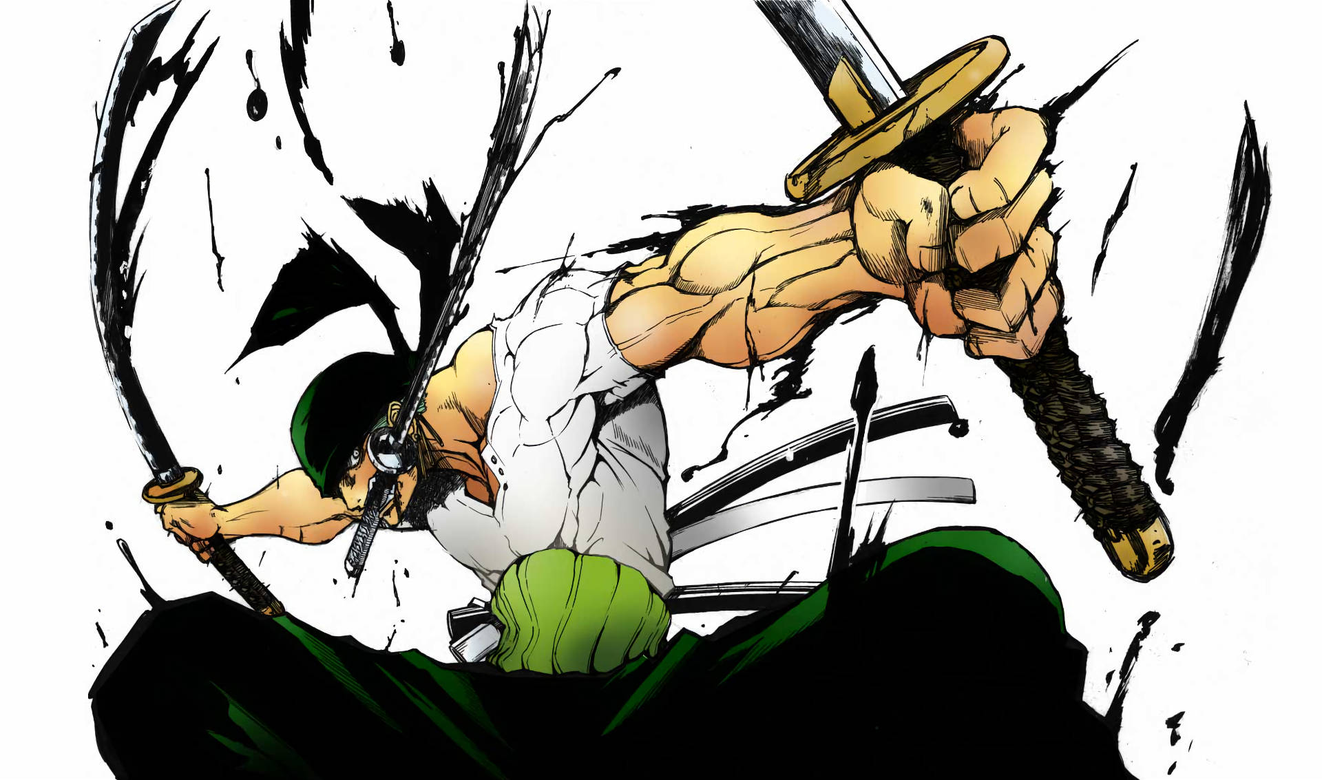 One Piece, Zoro, dual blades, Full HD Desktop Wallpaper