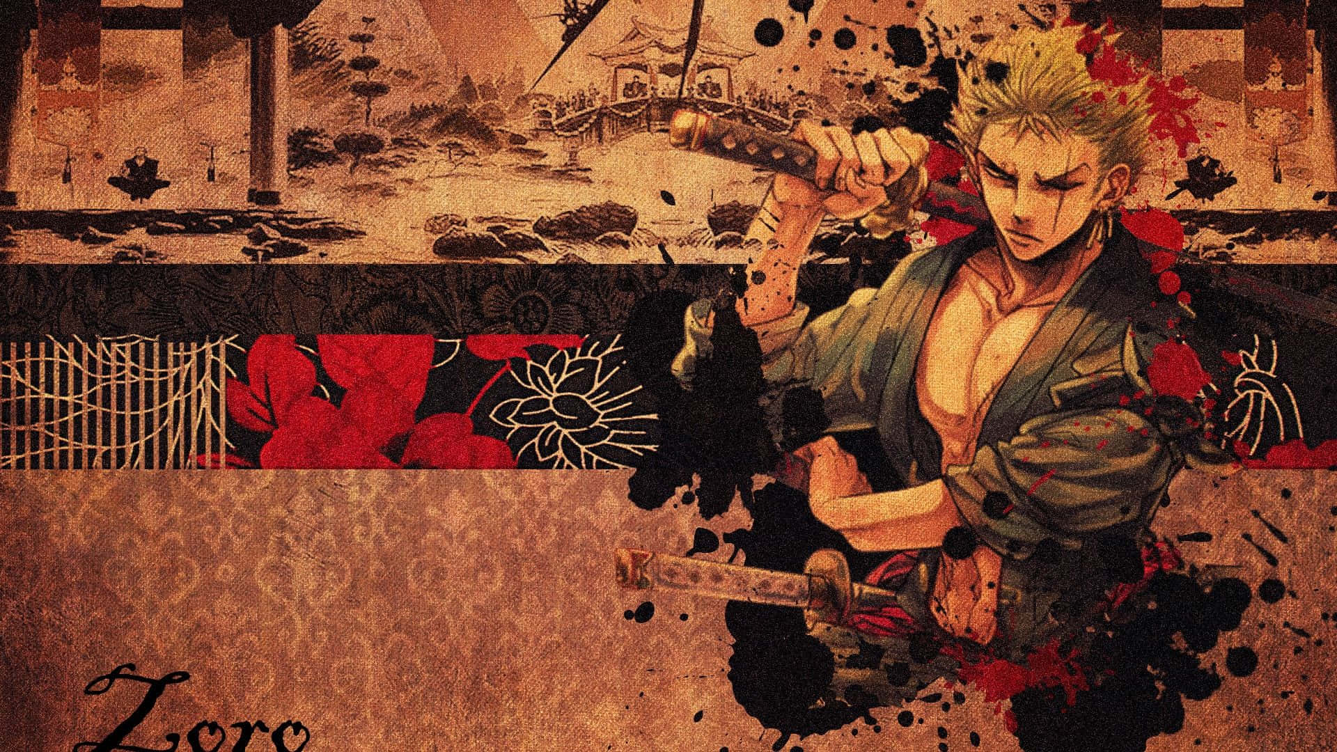 One Piece, Zoro, anime, Full HD Desktop Wallpaper