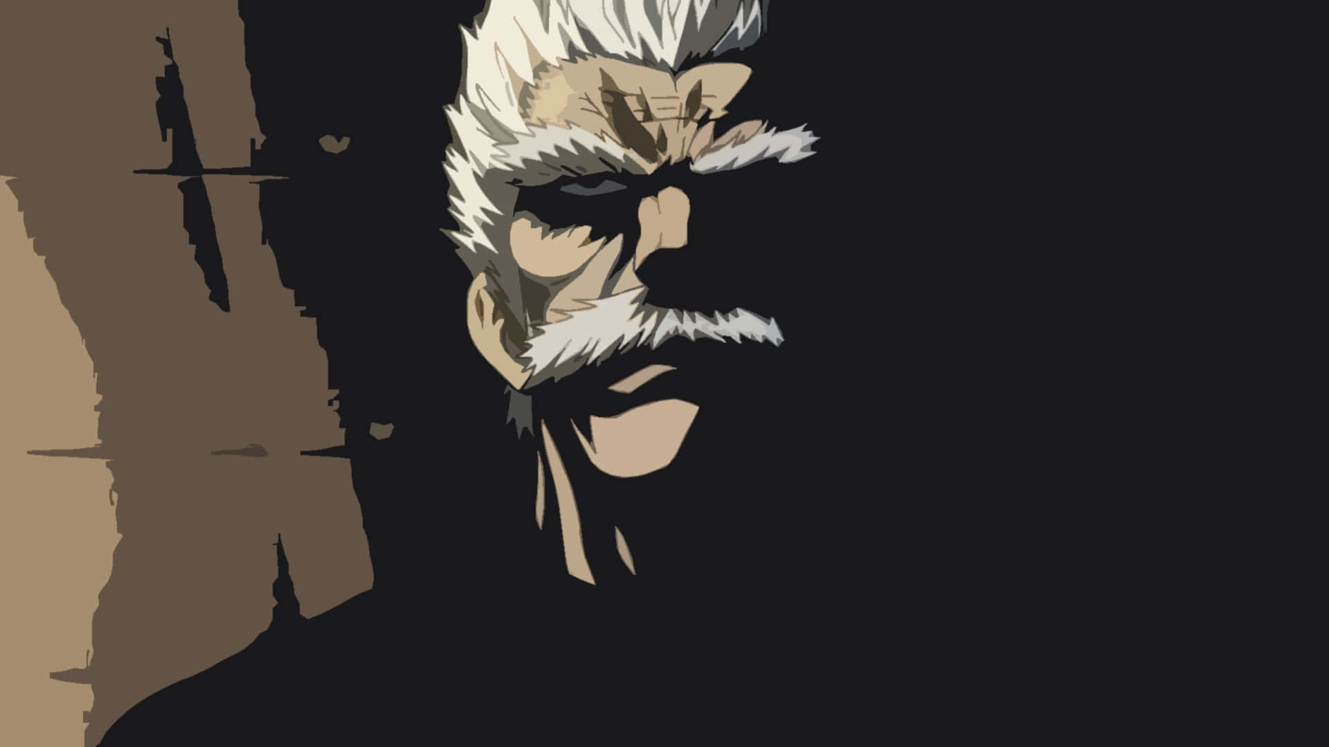 One Punch Man Bang, white hair, beard, Full HD Desktop Wallpaper