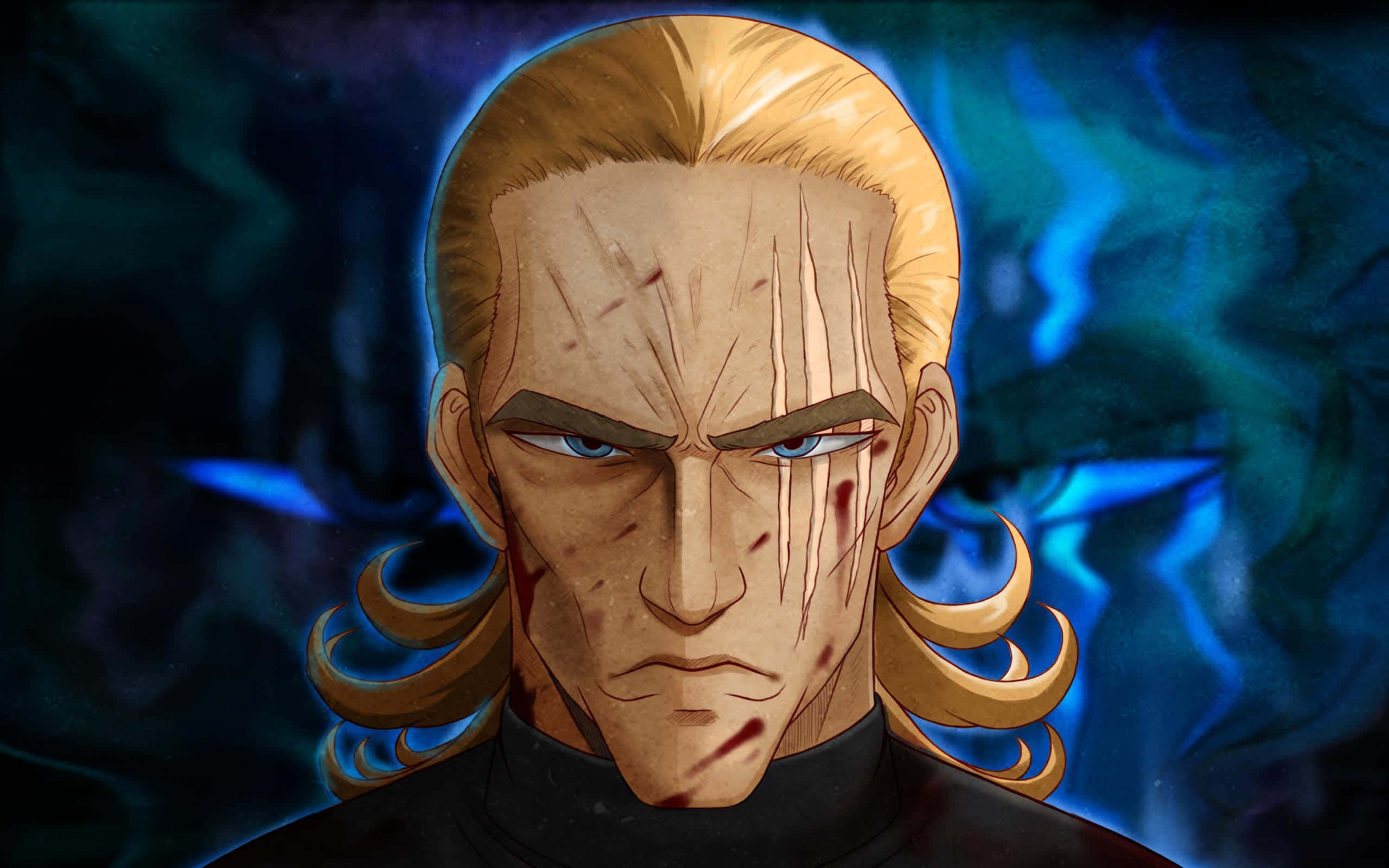 One Punch Man, King, golden hair, 2K Desktop Wallpaper