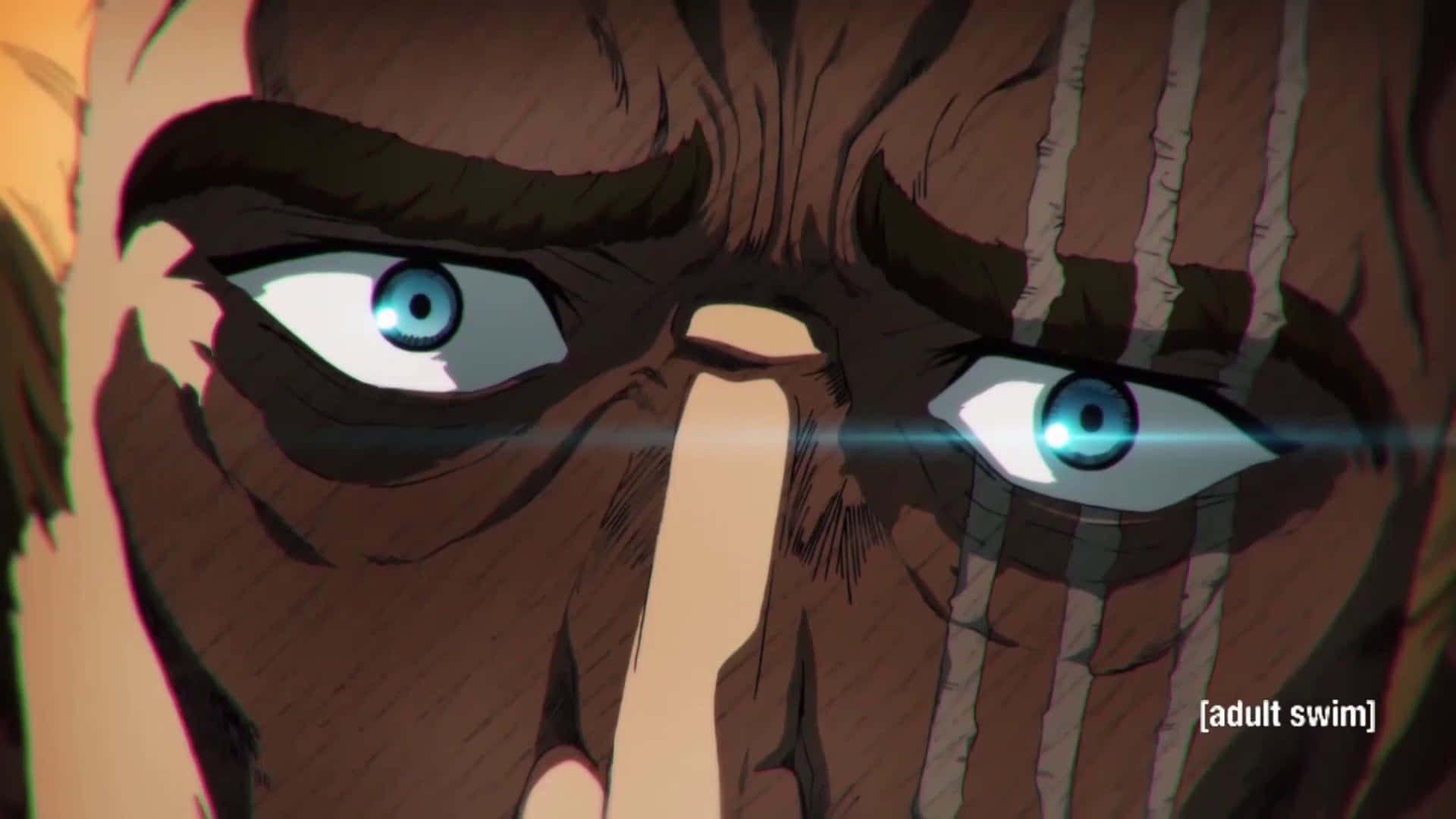 King, One Punch Man, glowing blue eyes, Full HD Desktop Wallpaper