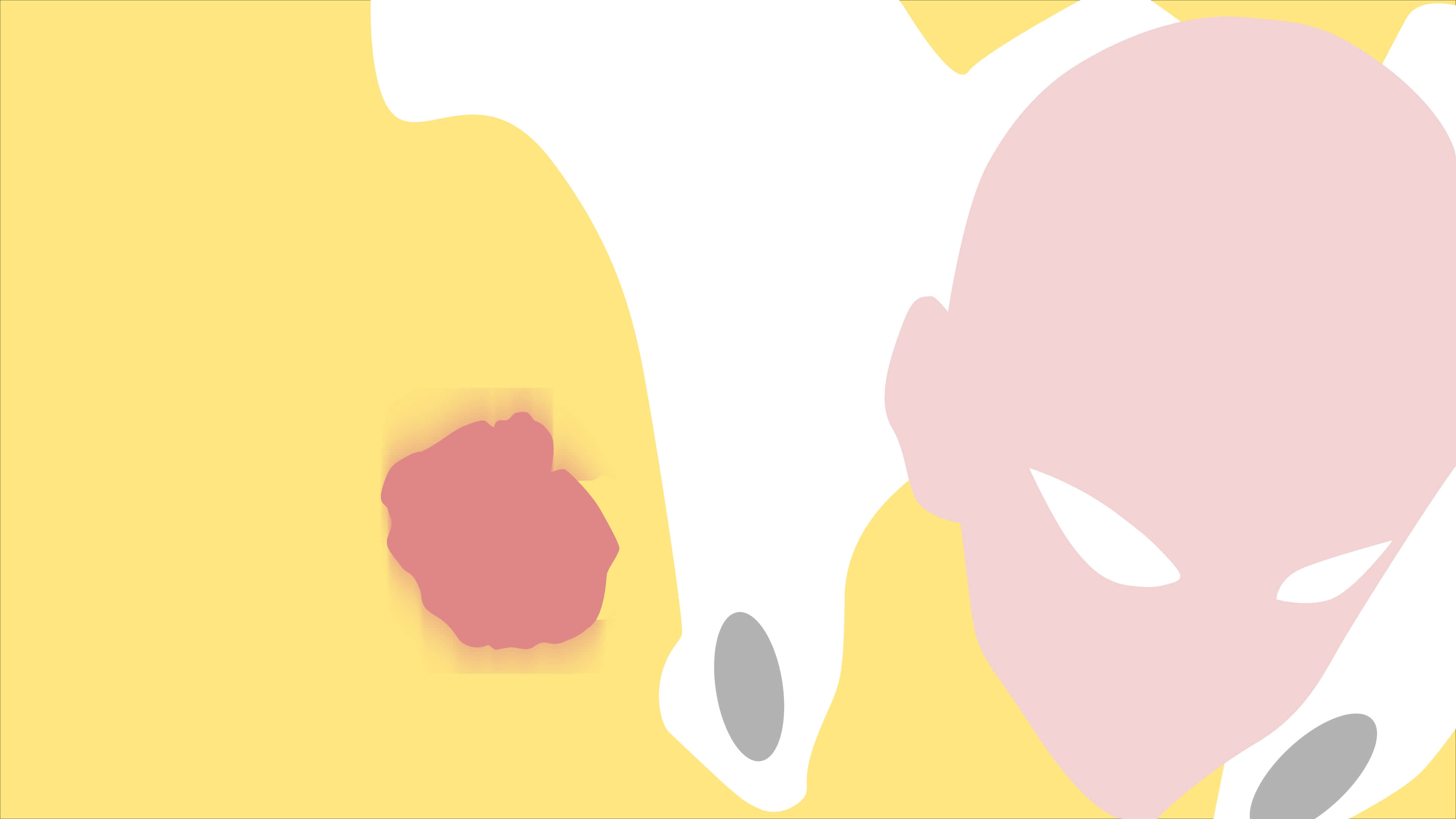 One Punch Man Minimalist, pink face, white eyes, 4K Desktop Wallpaper