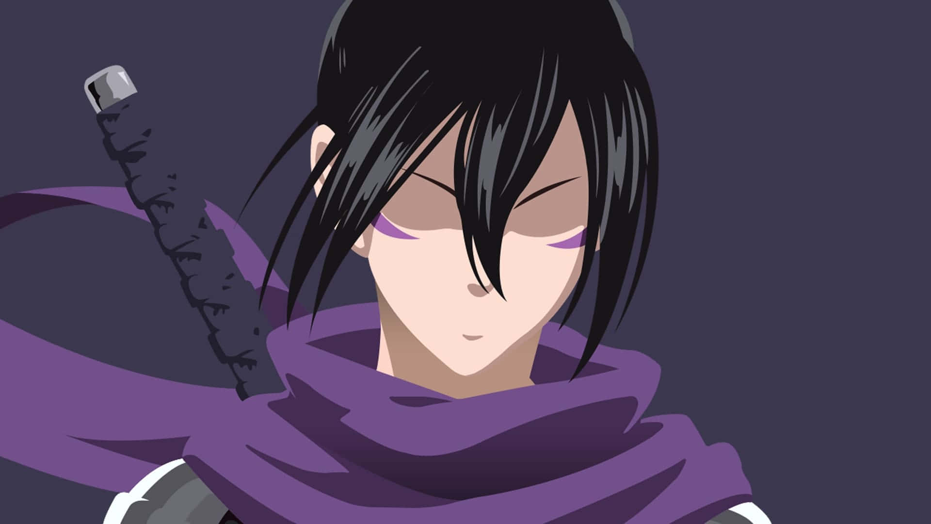 One Punch Man, minimalist, black hair, Full HD Desktop Wallpaper